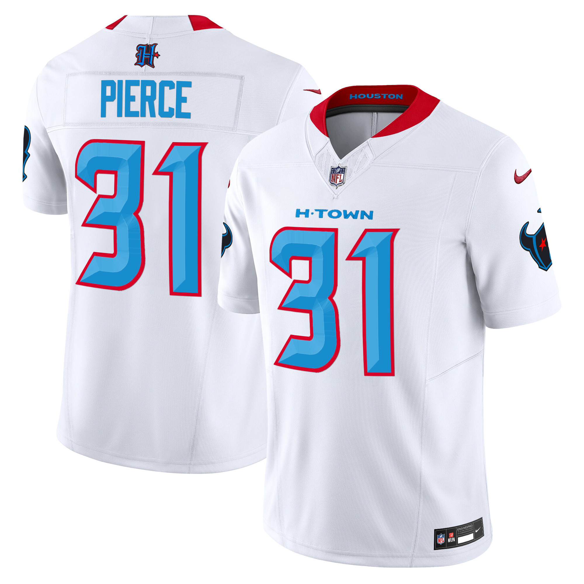 Dameon Pierce Men's Houston Texans 2024 Vapor Limited White Jersey - All Stitched