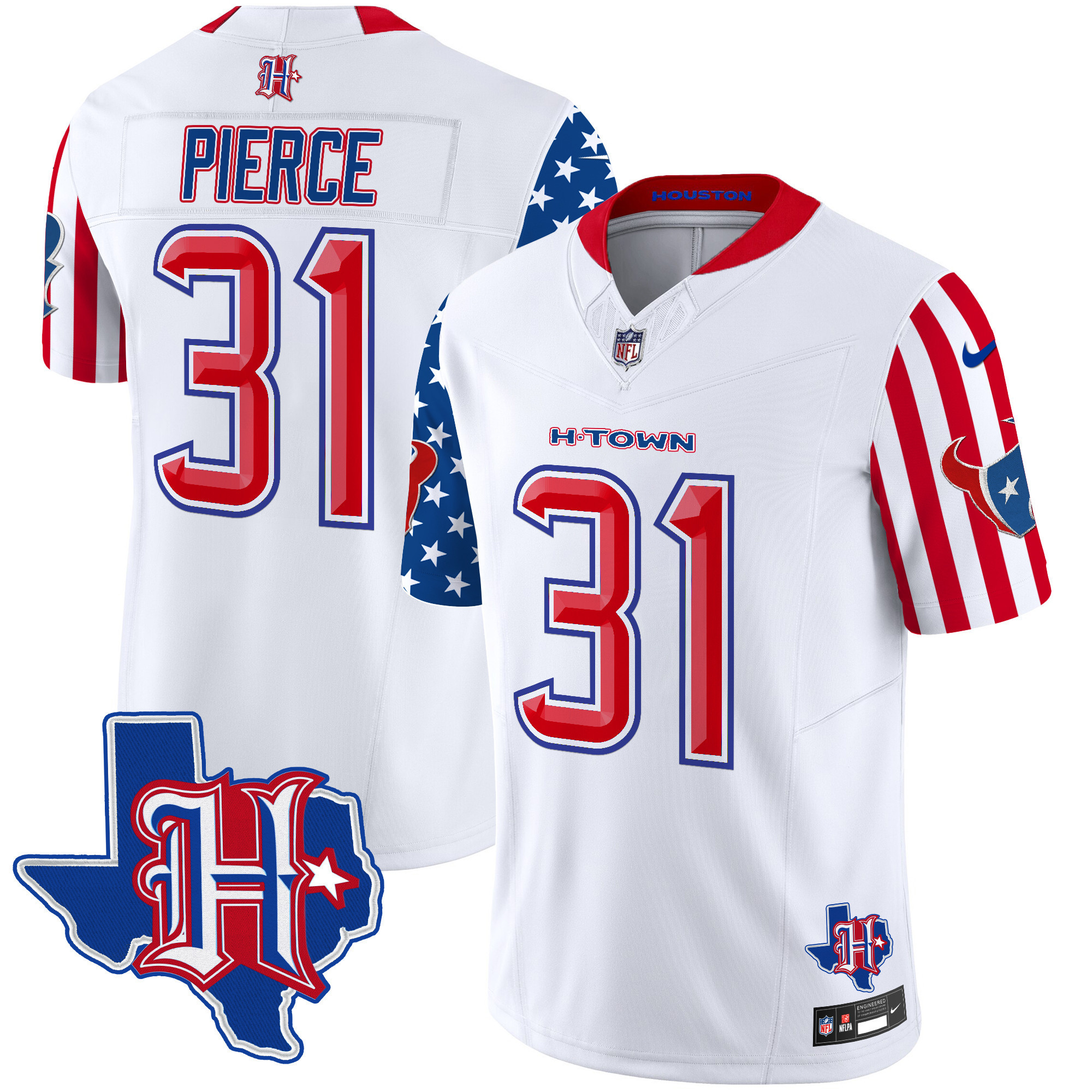Dameon Pierce Men's Houston Texans American Style Vapor Limited White Jersey - All Stitched
