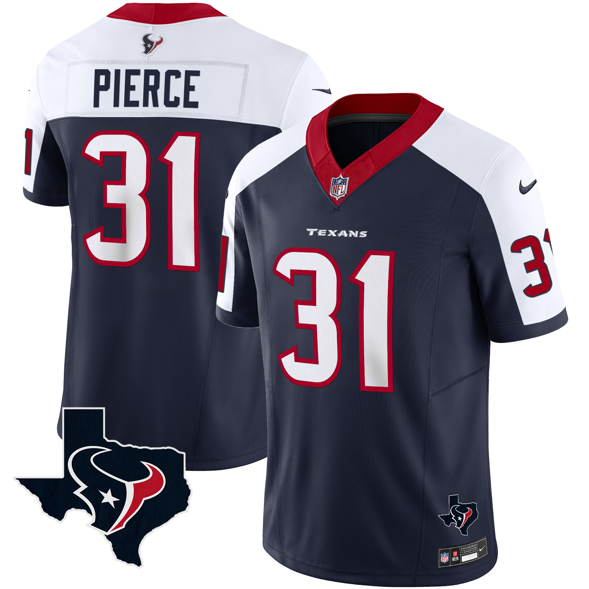 Dameon Pierce Men's Houston Texans Vapor Limited Alternate Jersey - All Stitched
