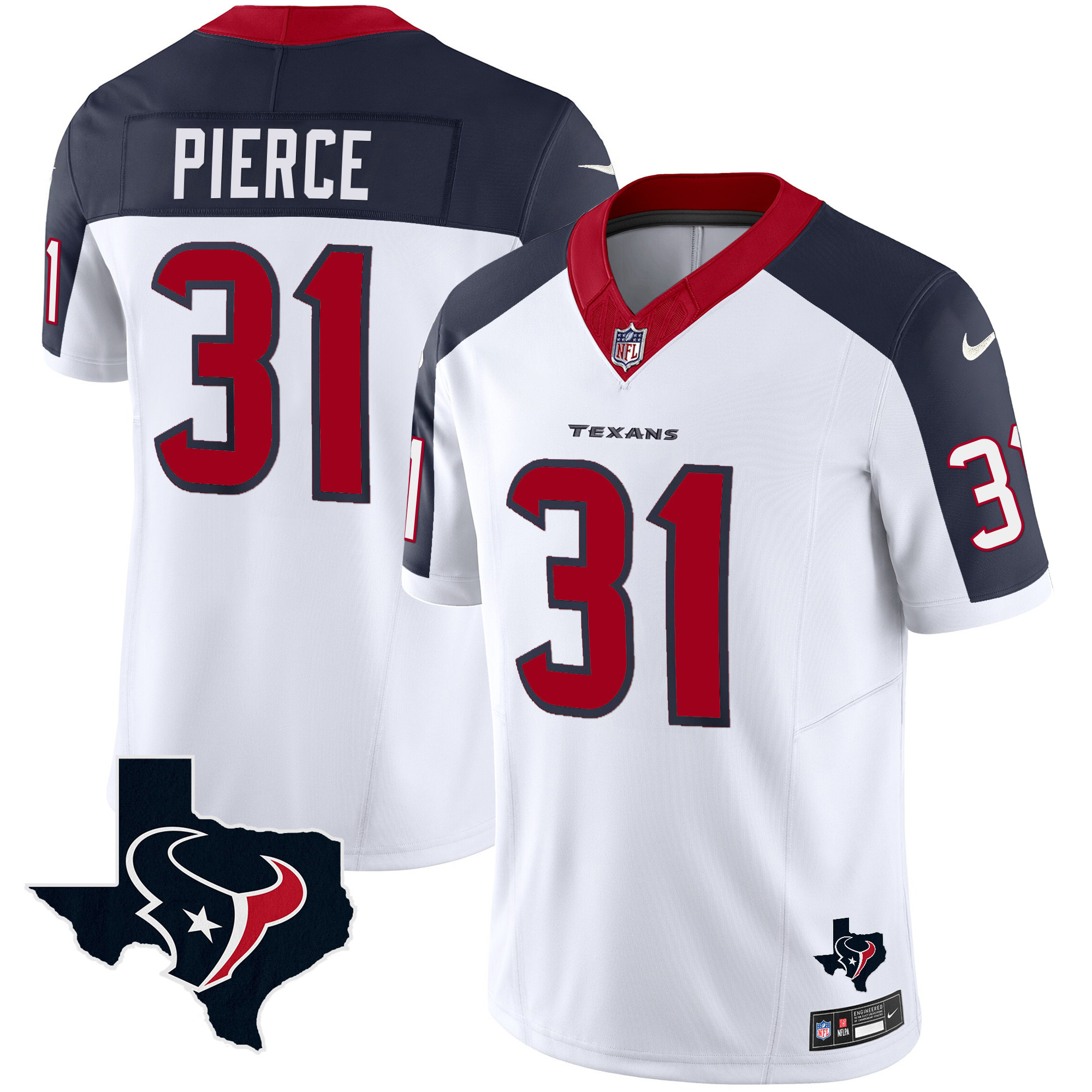 Dameon Pierce Men's Houston Texans Vapor Limited Inverted Jersey - All Stitched