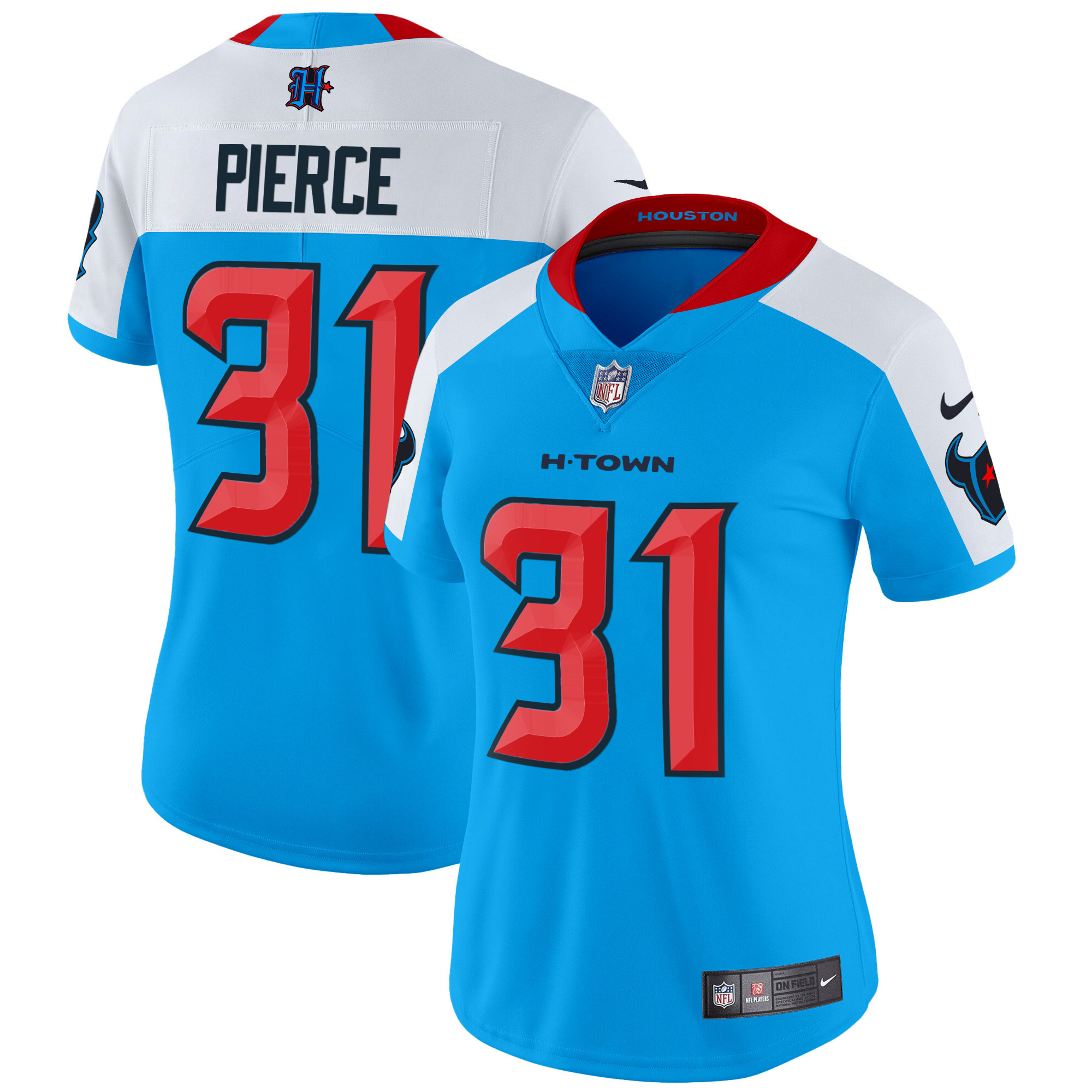 Dameon Pierce Women's Houston Texans 2024 Vapor Limited Blue Alternate Jersey - All Stitched