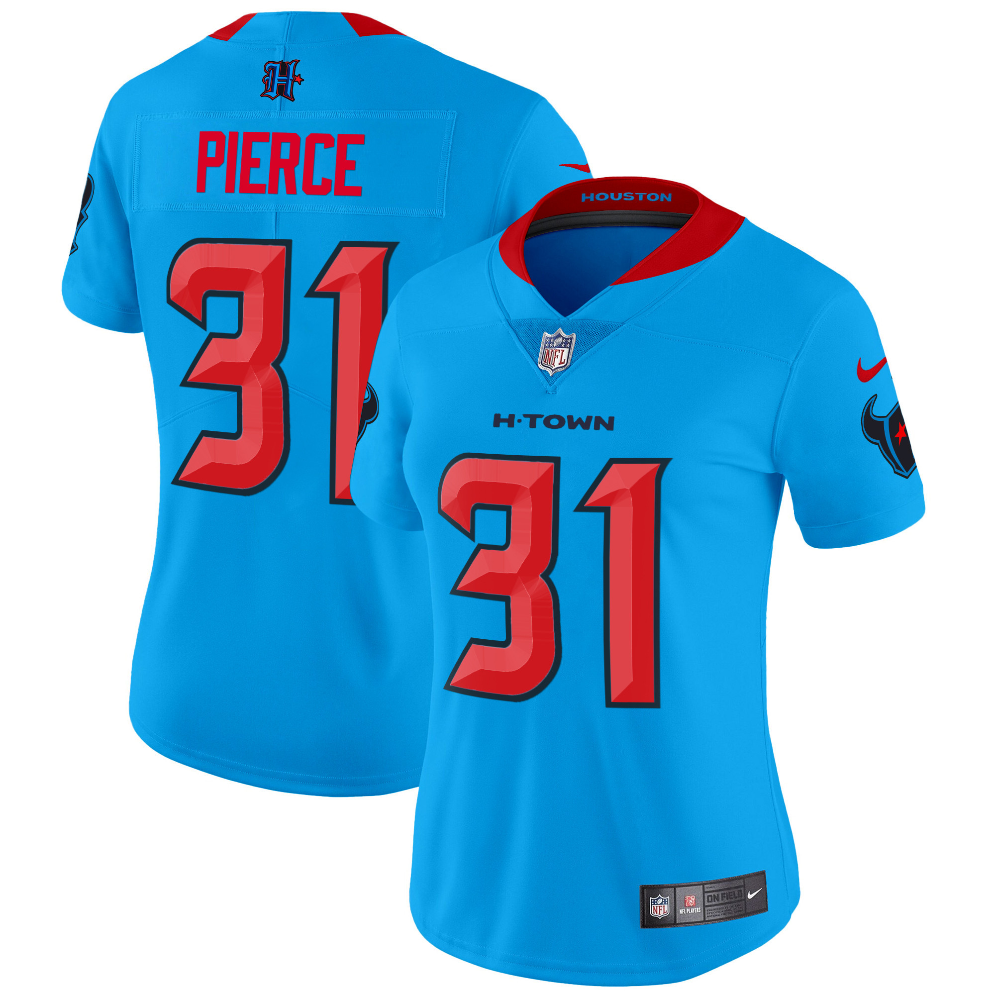 Dameon Pierce Women's Houston Texans 2024 Vapor Limited Blue Jersey - All Stitched