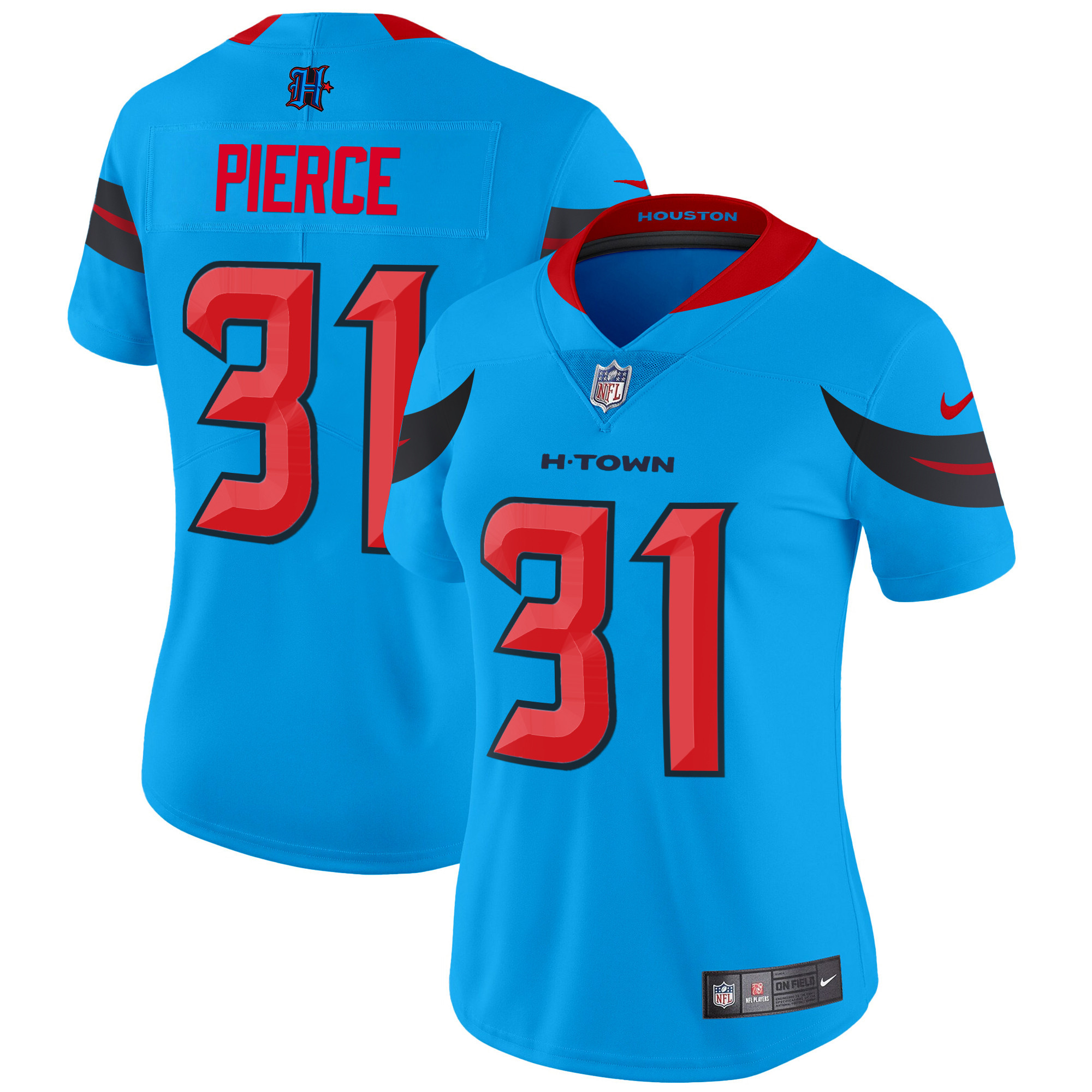 Dameon Pierce Women's Houston Texans 2024 Vapor Limited Blue Jersey - All Stitched