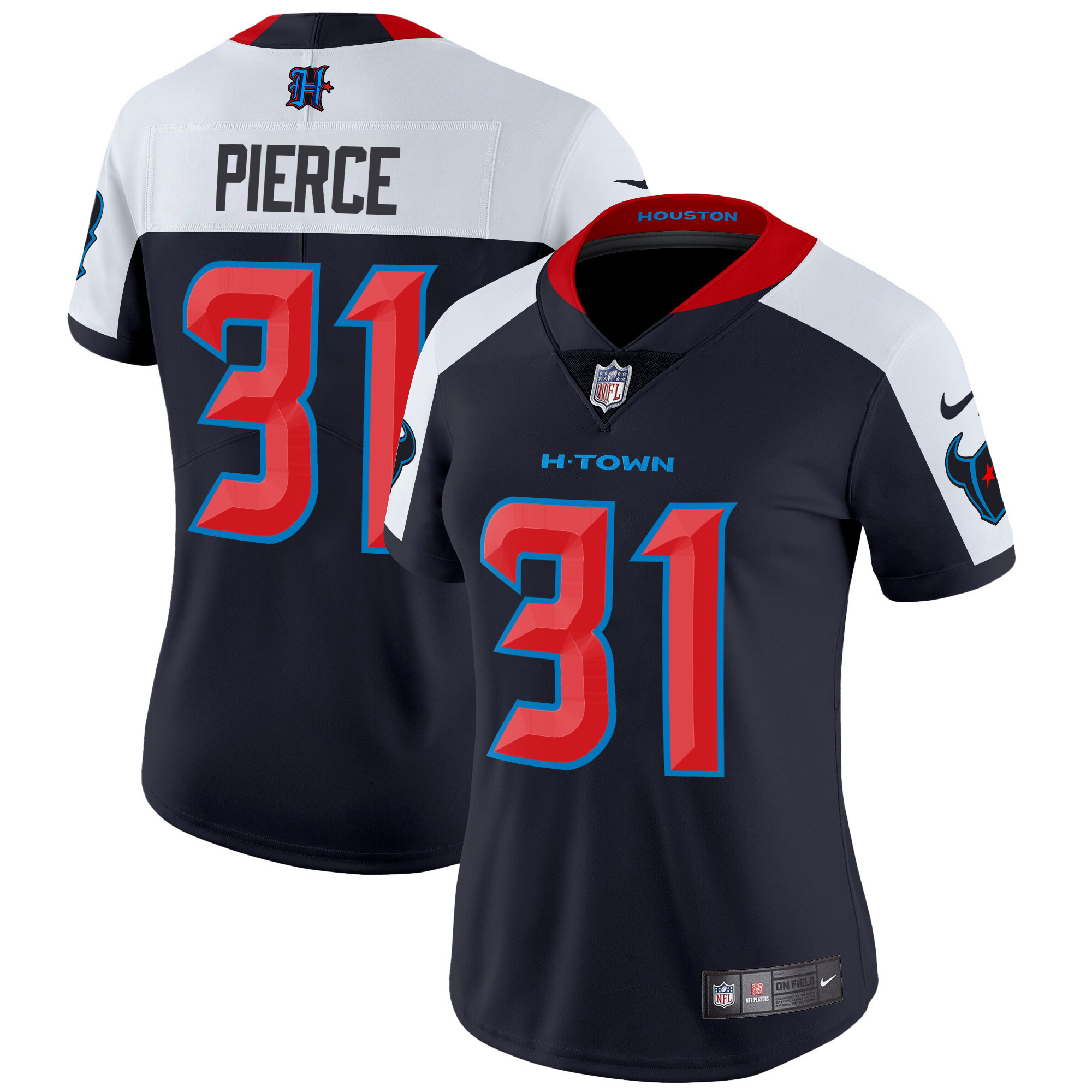 Dameon Pierce Women's Houston Texans 2024 Vapor Limited Navy Alternate Jersey - All Stitched
