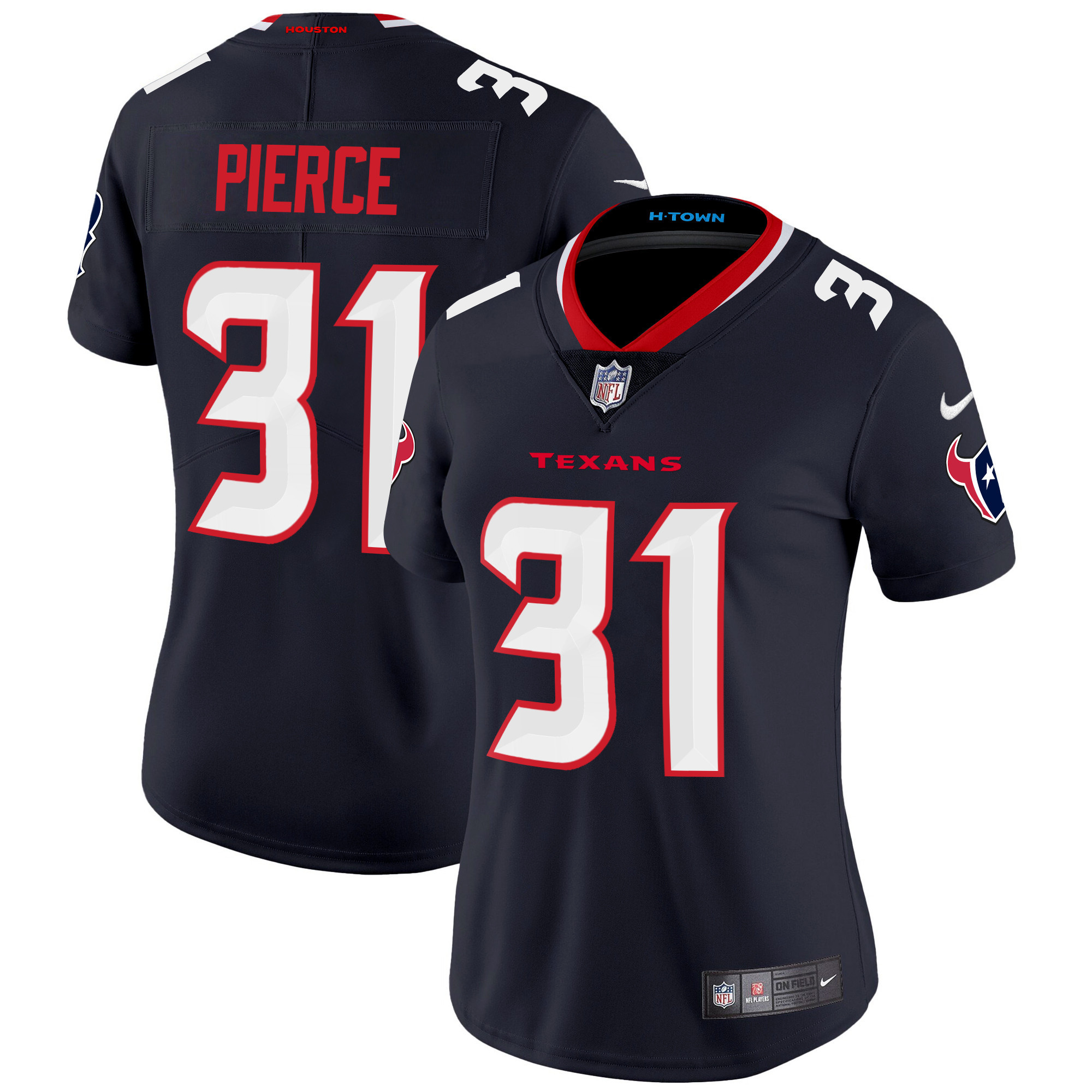 Dameon Pierce Women's Houston Texans 2024 Vapor Limited Navy Jersey - All Stitched