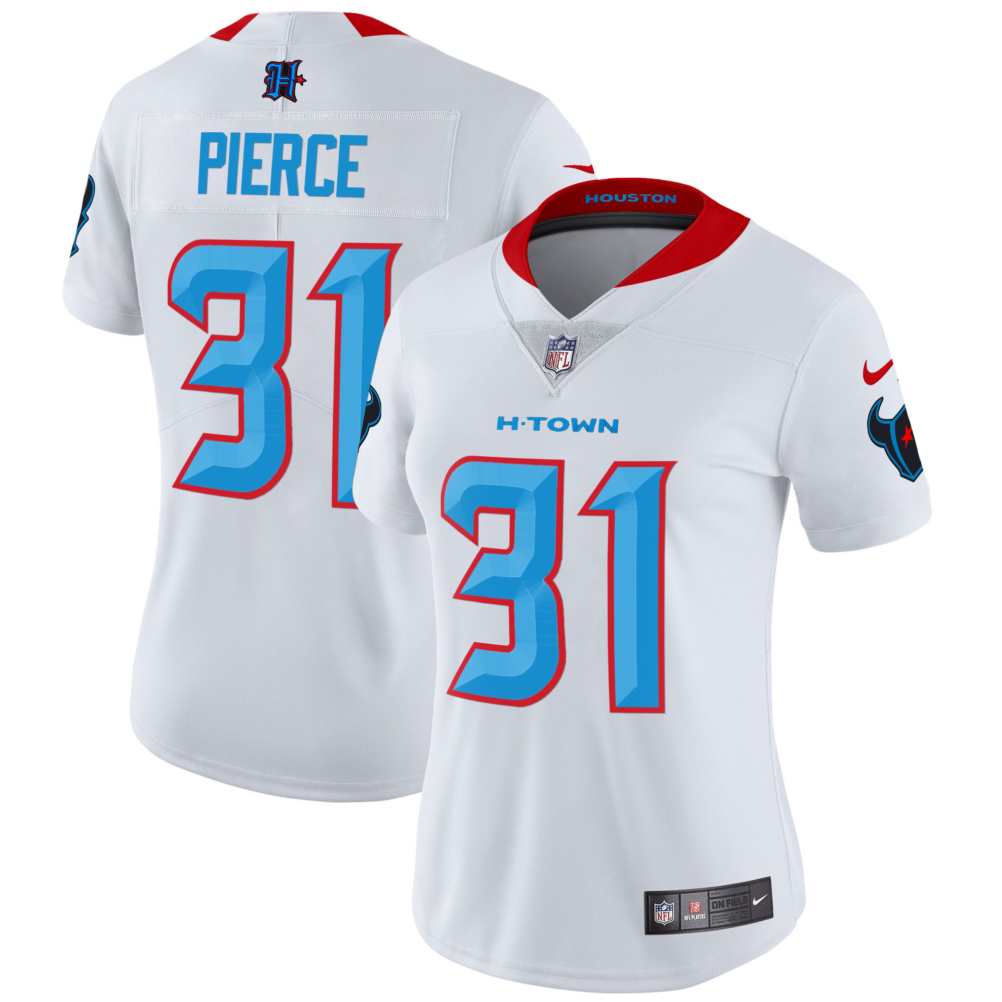 Dameon Pierce Women's Houston Texans 2024 Vapor Limited White Limited Jersey - All Stitched