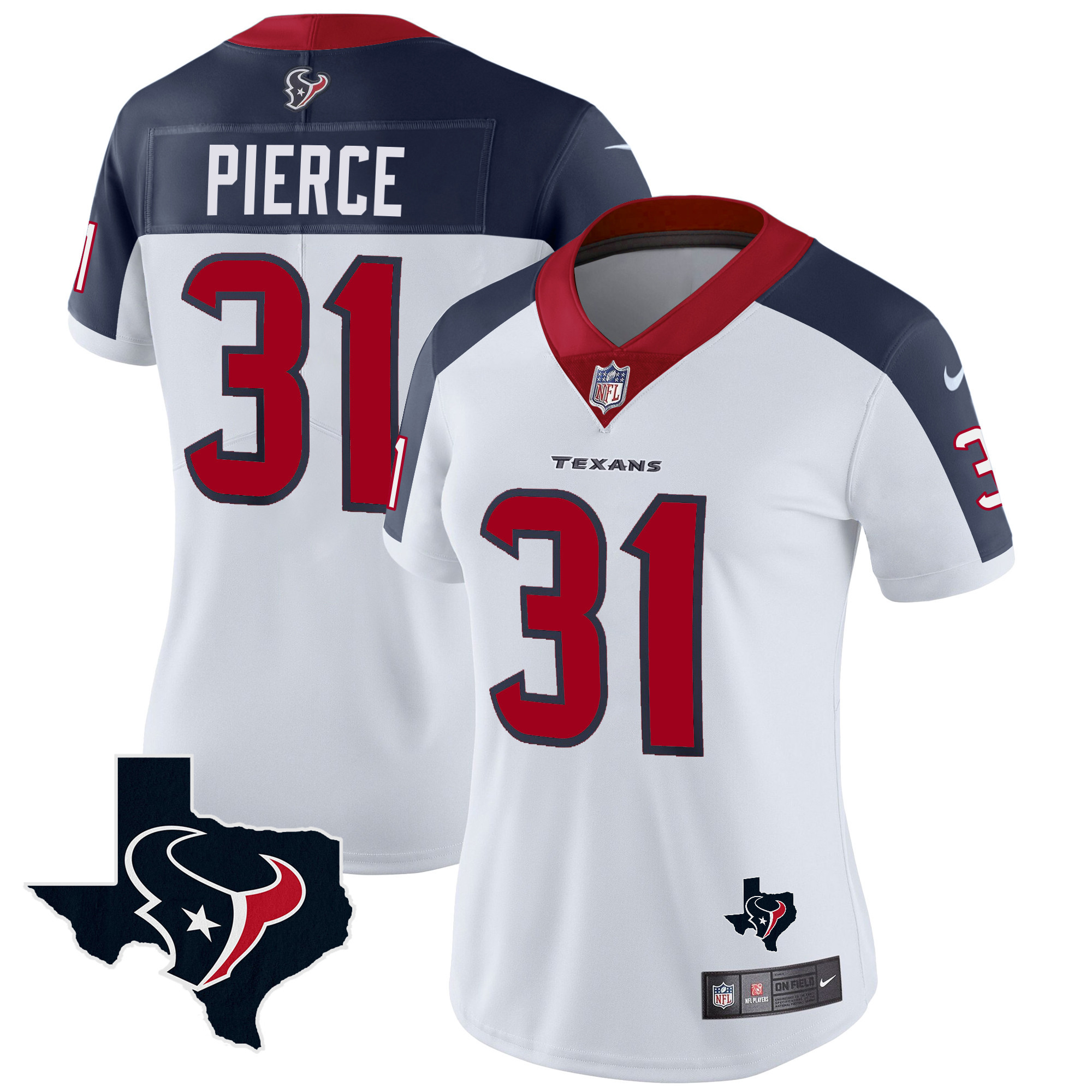 Dameon Pierce Women's Houston Texans Vapor Limited Inverted Jersey - All Stitched