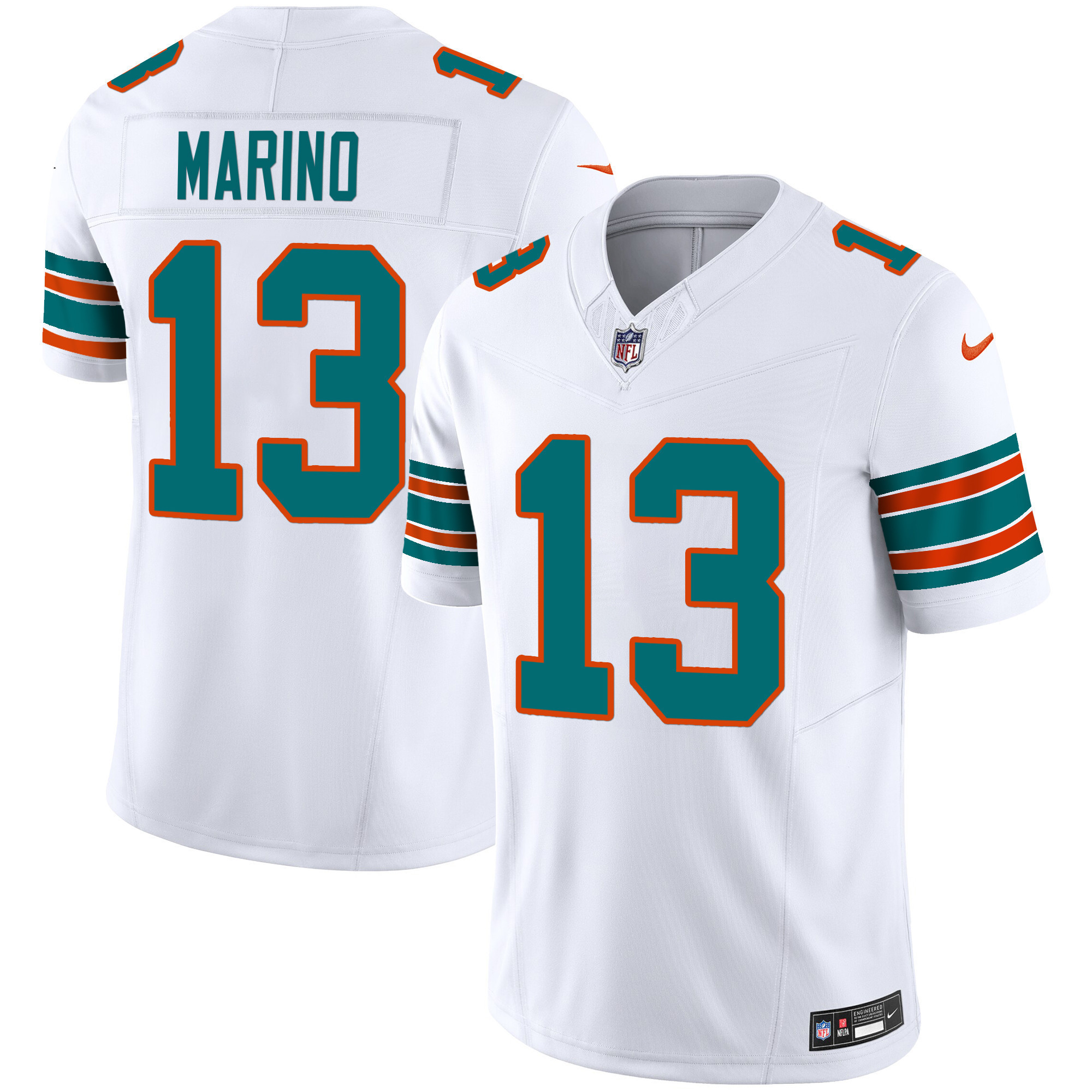 Dan Marino Men's Miami Dolphins Vapor Limited Alternate White Jersey - All Stitched