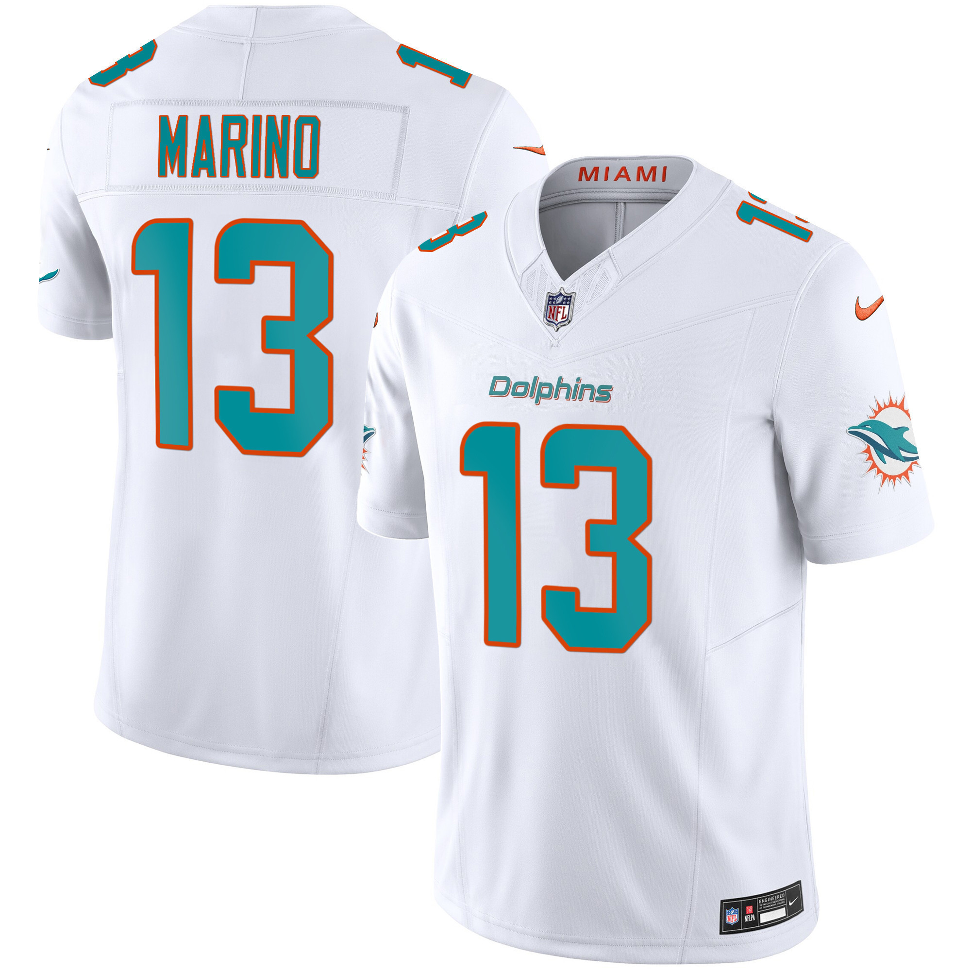 Dan Marino Men's Miami Dolphins Vapor Limited White Jersey - All Stitched