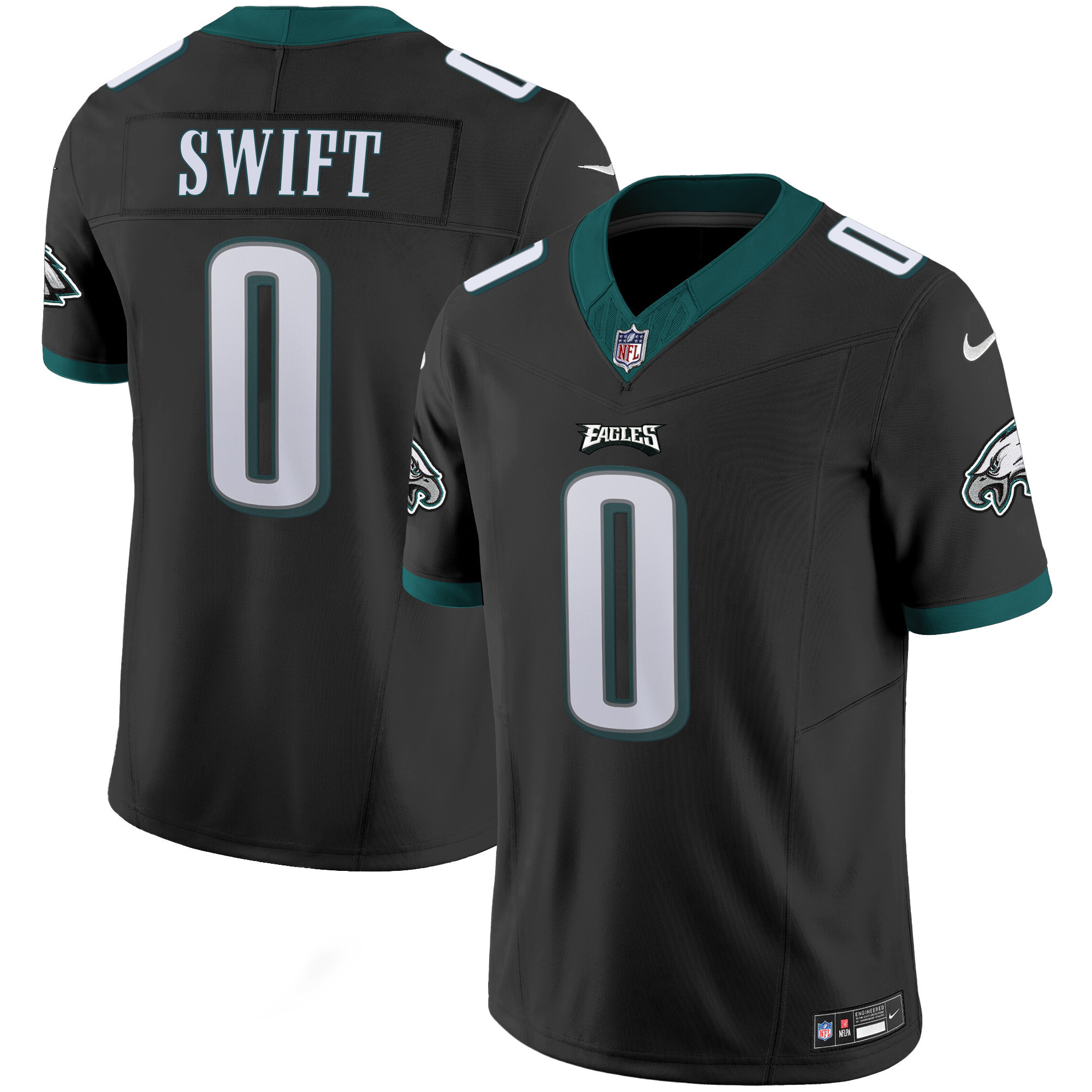 D'Andre Swift Men's Philadelphia Eagles Vapor Limited Black Jersey - All Stitched