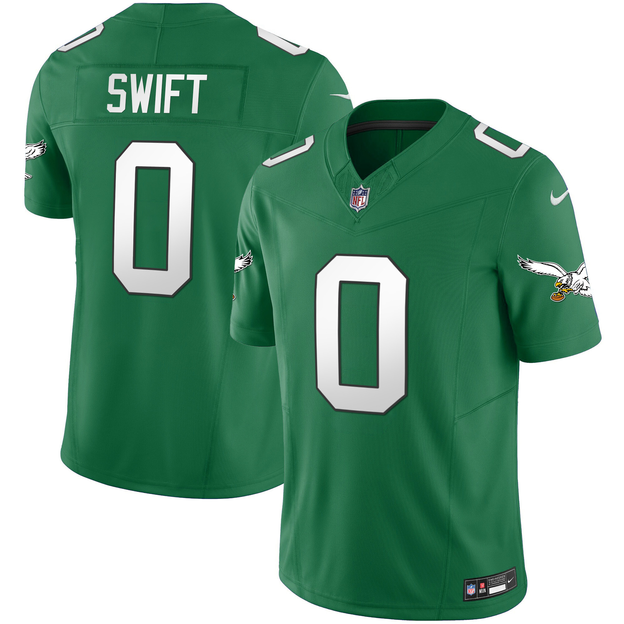 D'Andre Swift Men's Philadelphia Eagles Vapor Limited Kelly Green Jersey - All Stitched