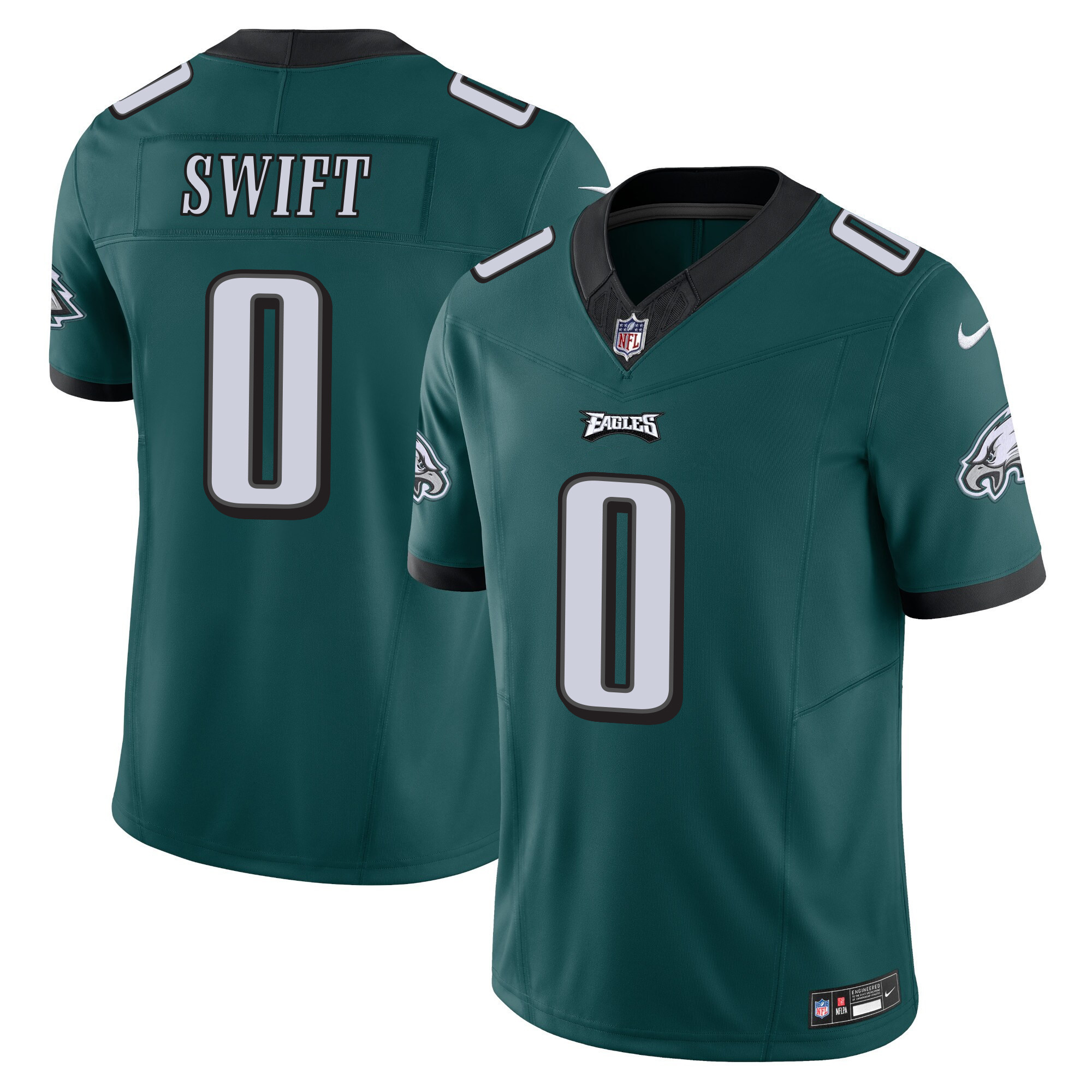 D'Andre Swift Men's Philadelphia Eagles Vapor Limited Midnight Green Jersey - All Stitched