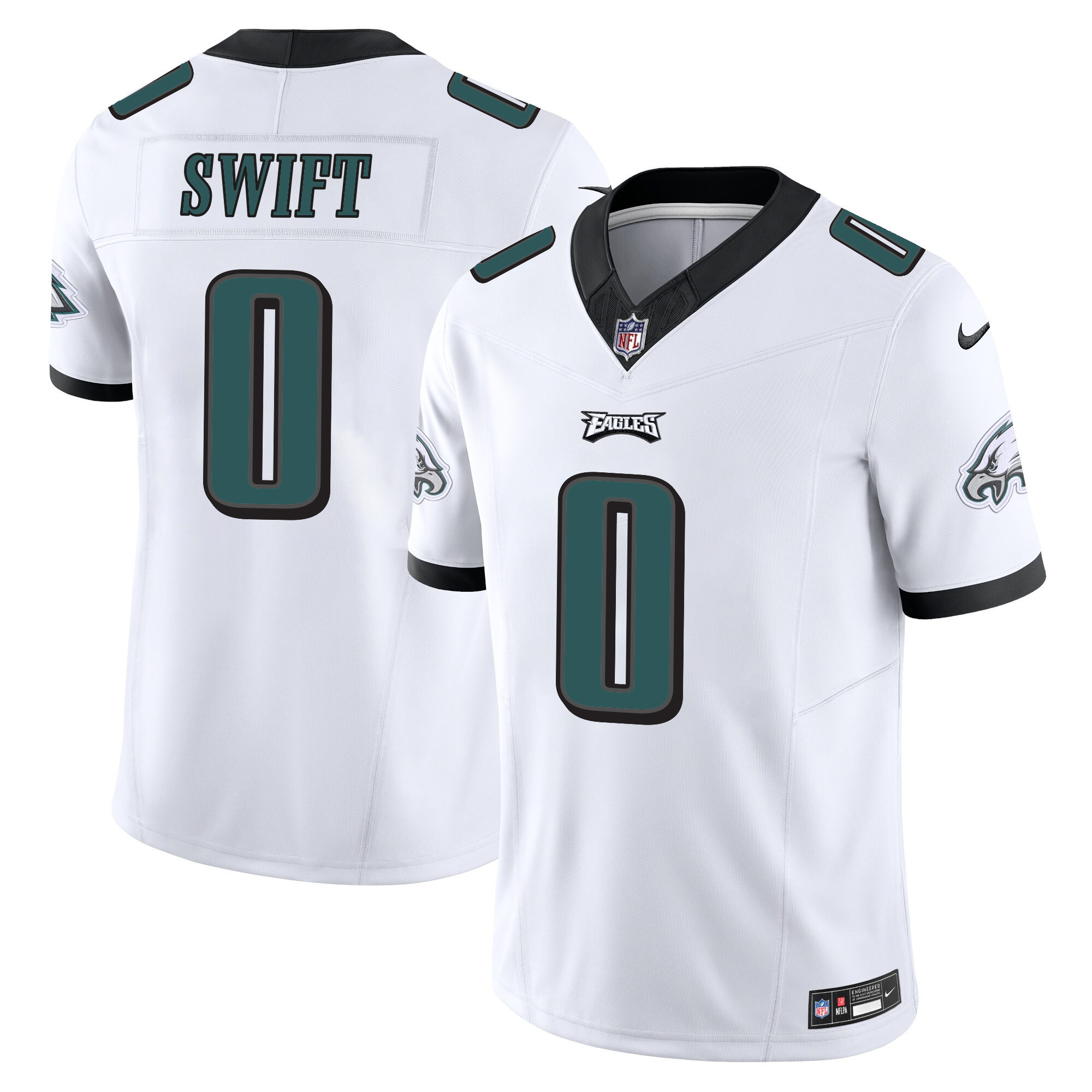 D'Andre Swift Men's Philadelphia Eagles Vapor Limited White Jersey - All Stitched