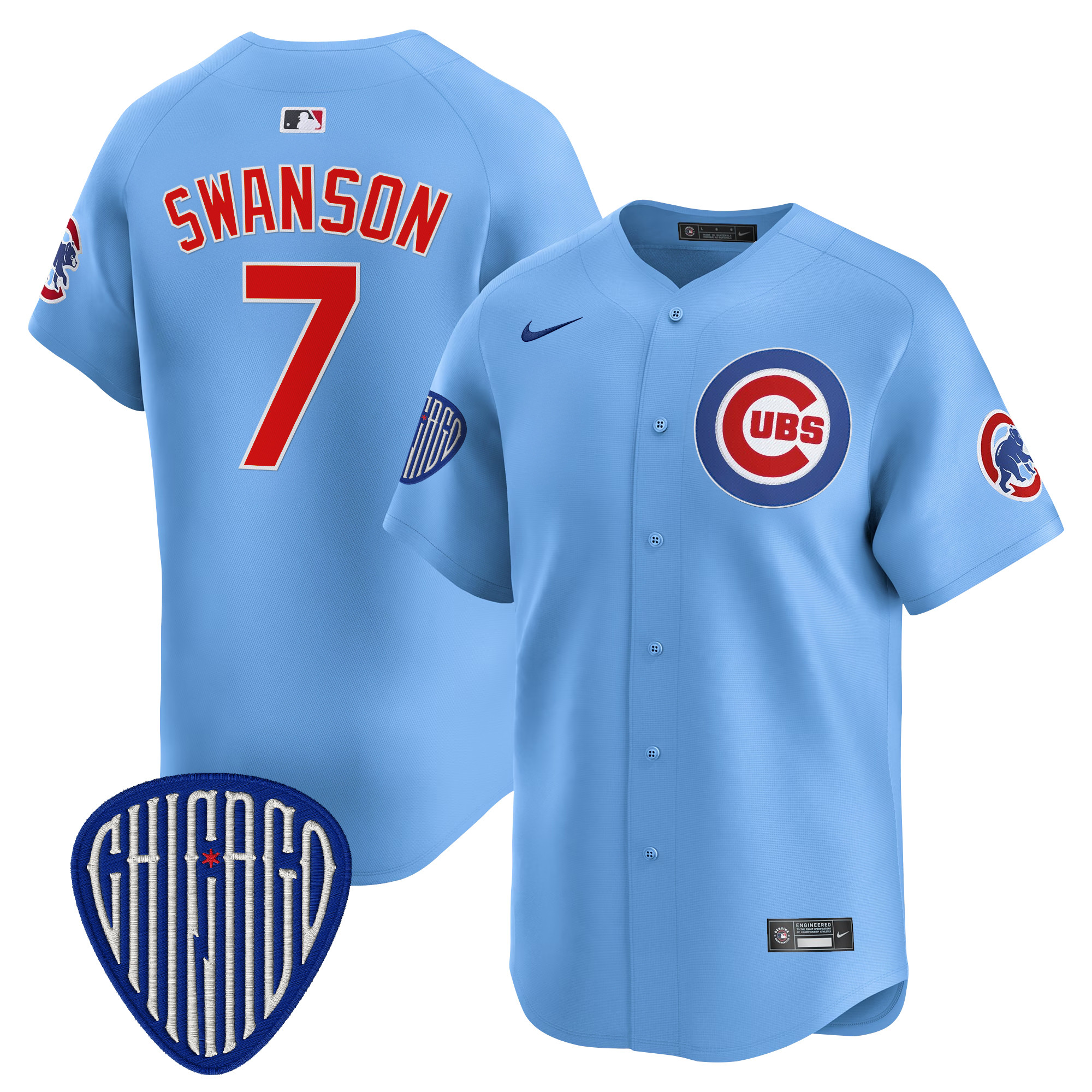 Dansby Swanson Men's Chicago Cubs 2025 Vapor Premier Limited Blue Jersey - All Stitched