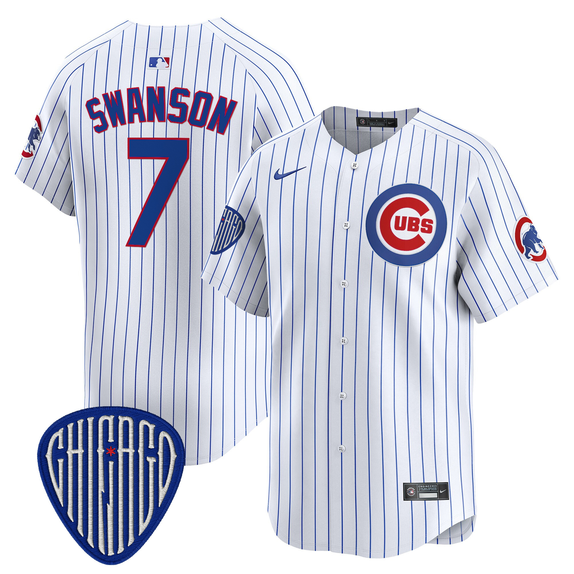 Dansby Swanson Men's Chicago Cubs 2025 Vapor Premier Limited White Jersey - All Stitched