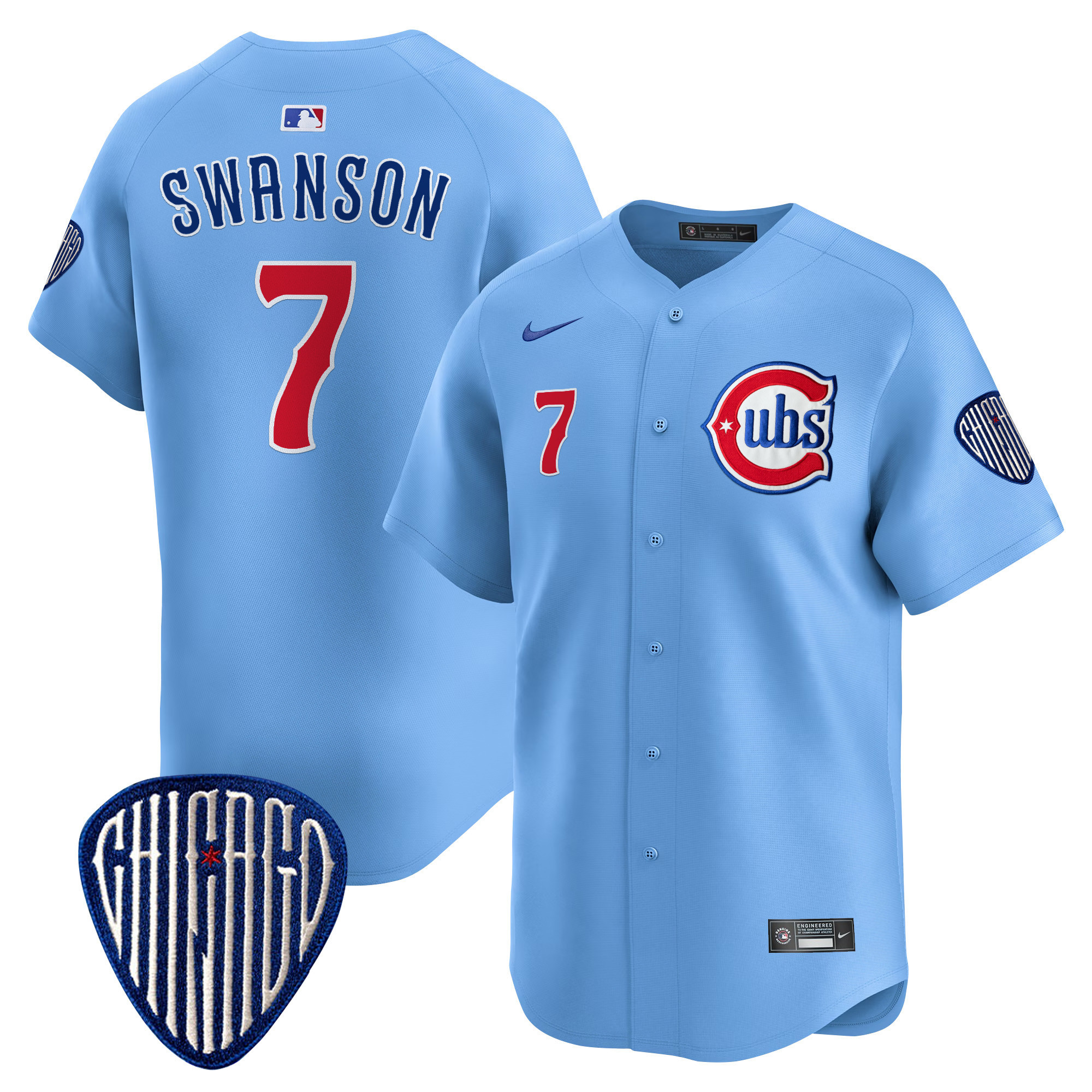 Dansby Swanson Men's Chicago Cubs Blue Alternate Vapor Premier Limited Blue Jersey - All Stitched