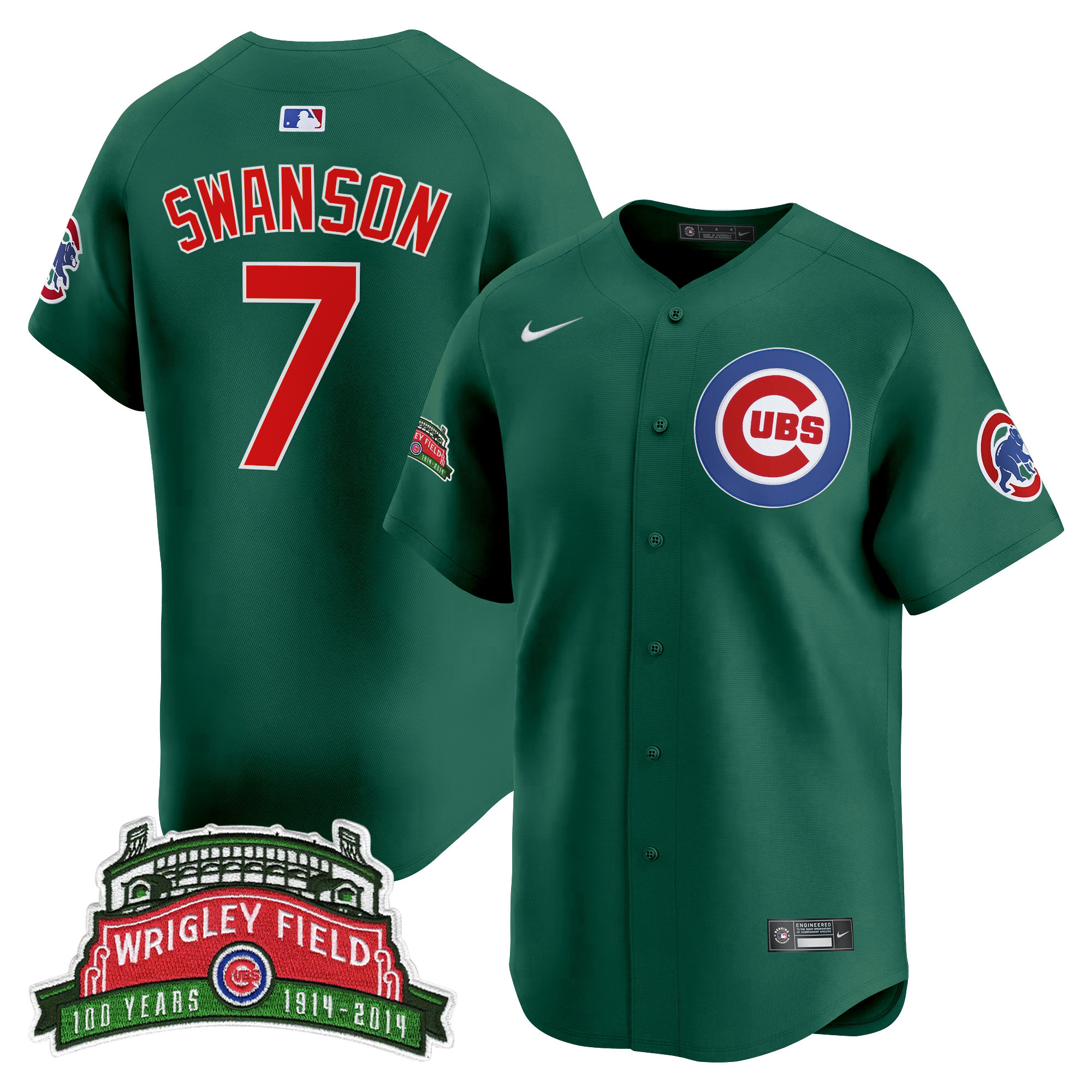 Dansby Swanson Men's Chicago Cubs Wrigley Field Style Vapor Premier Limited Wrigley Field Jersey - All Stitched