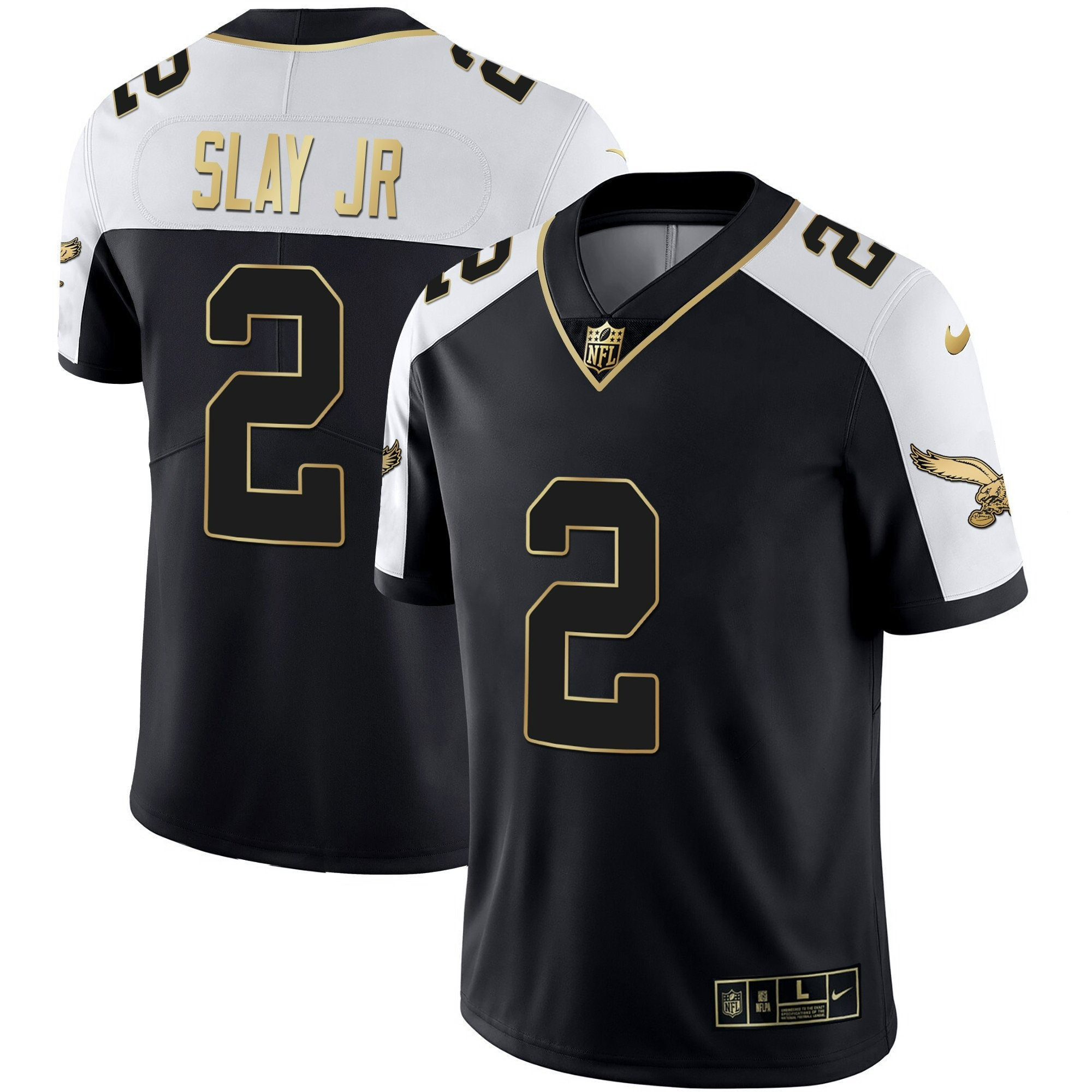 Darius Slay Jr. Men's Philadelphia Eagles Alternate Kelly Green & Gold Black Gold Jersey - All Stitched