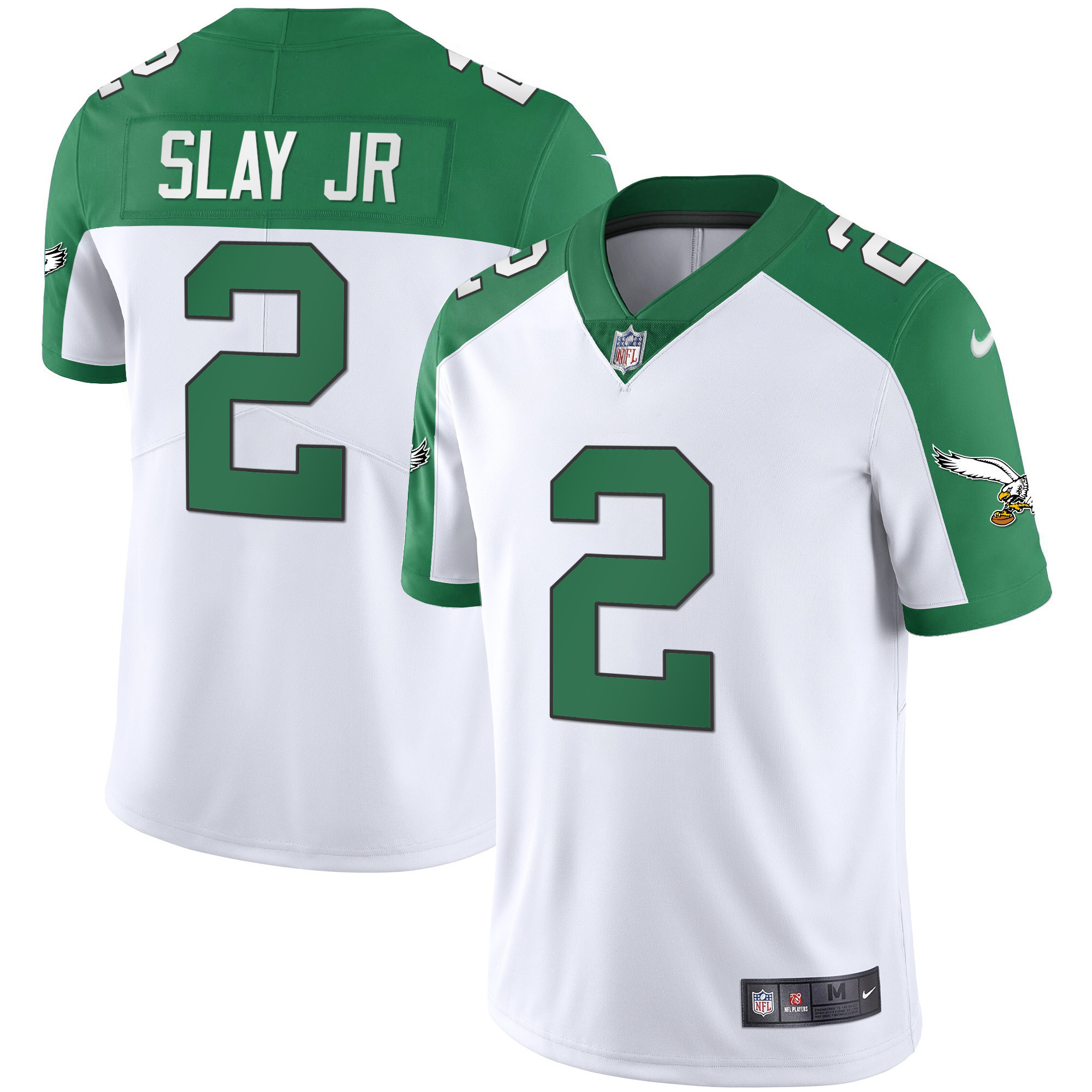 Darius Slay Jr. Men's Philadelphia Eagles Alternate Kelly Green & Gold White Jersey - All Stitched