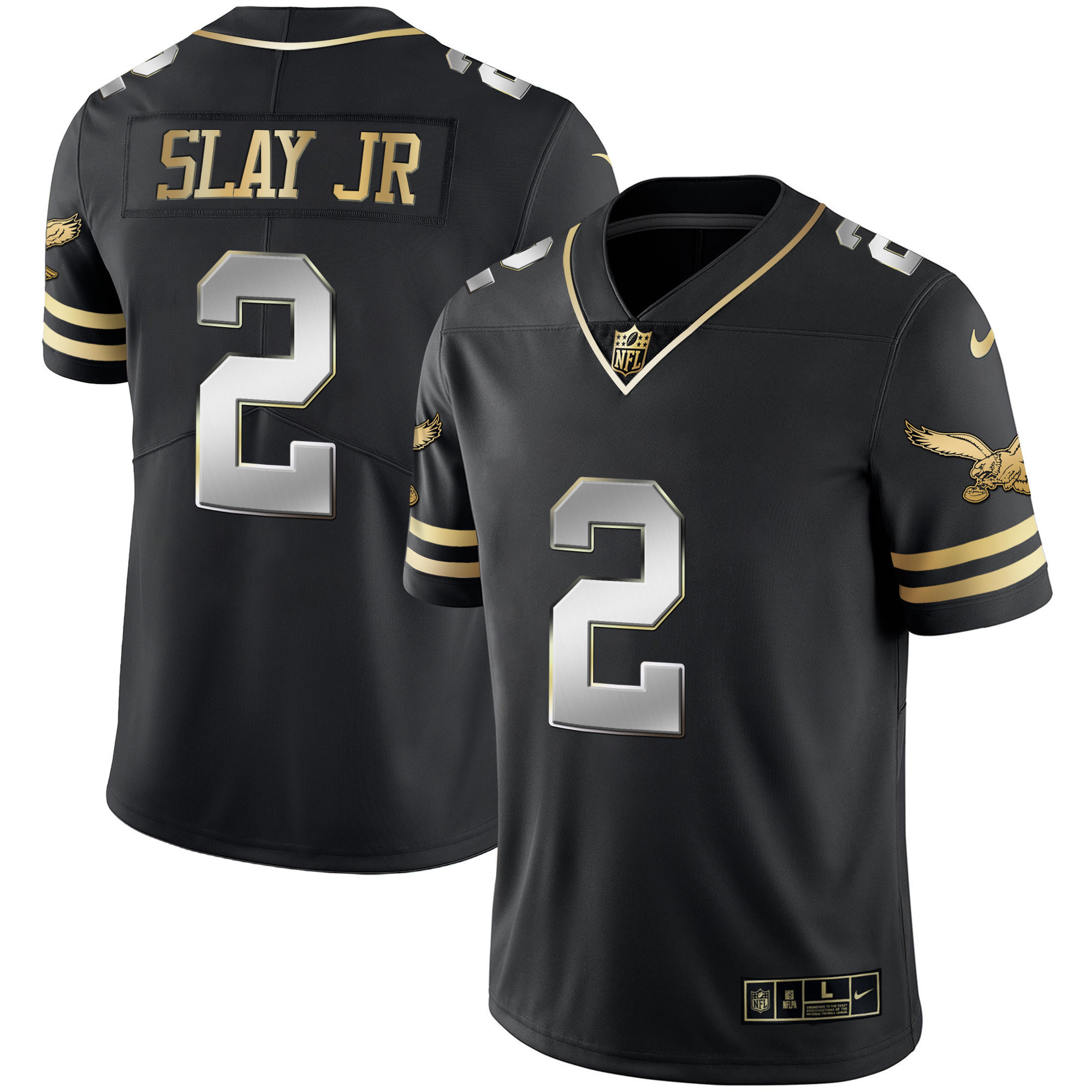 Darius Slay Jr. Men's Philadelphia Eagles Gold & Kelly Vapor Black Limited Jersey - All Stitched