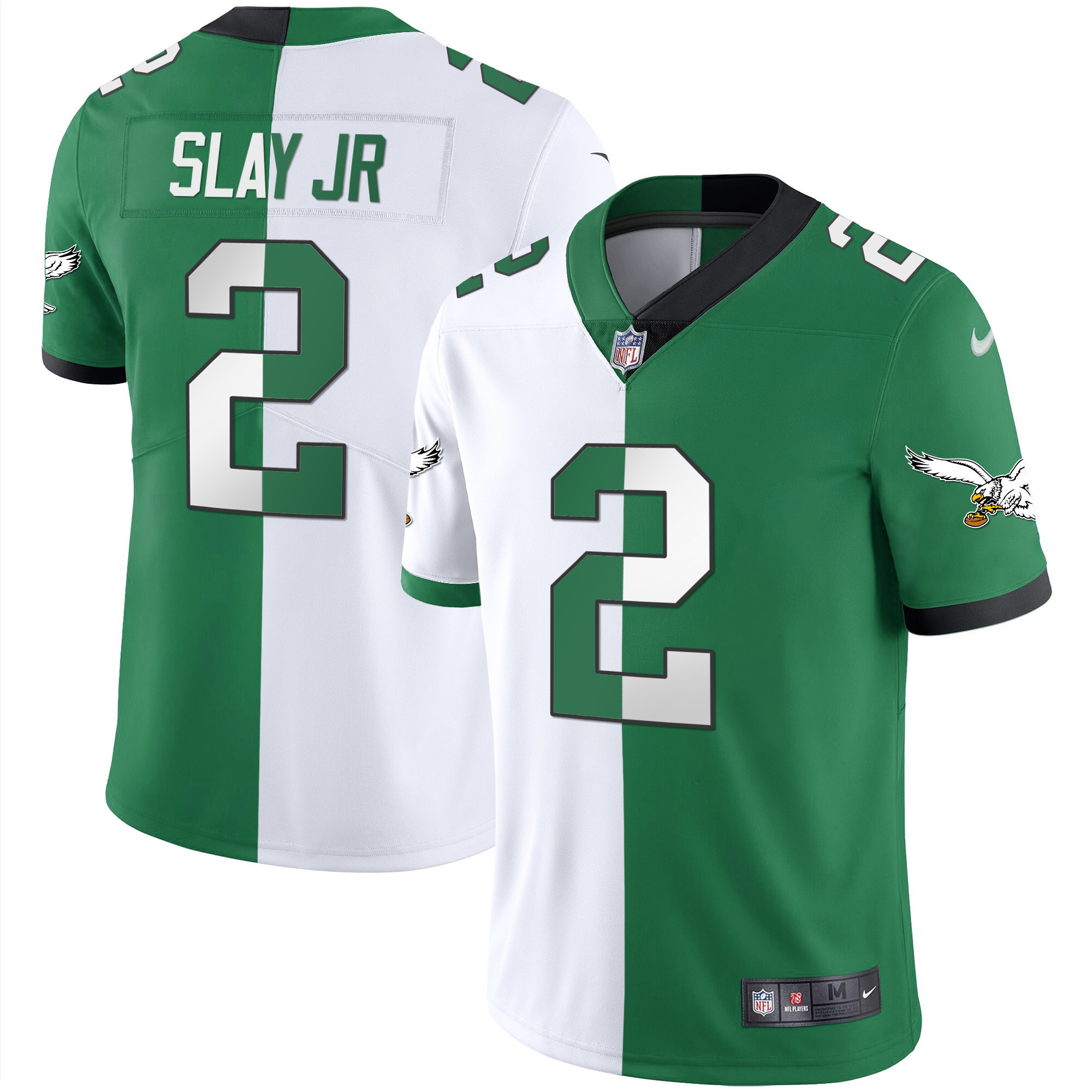 Darius Slay Jr. Men's Philadelphia Eagles Gold & Kelly Vapor Split Jersey - All Stitched