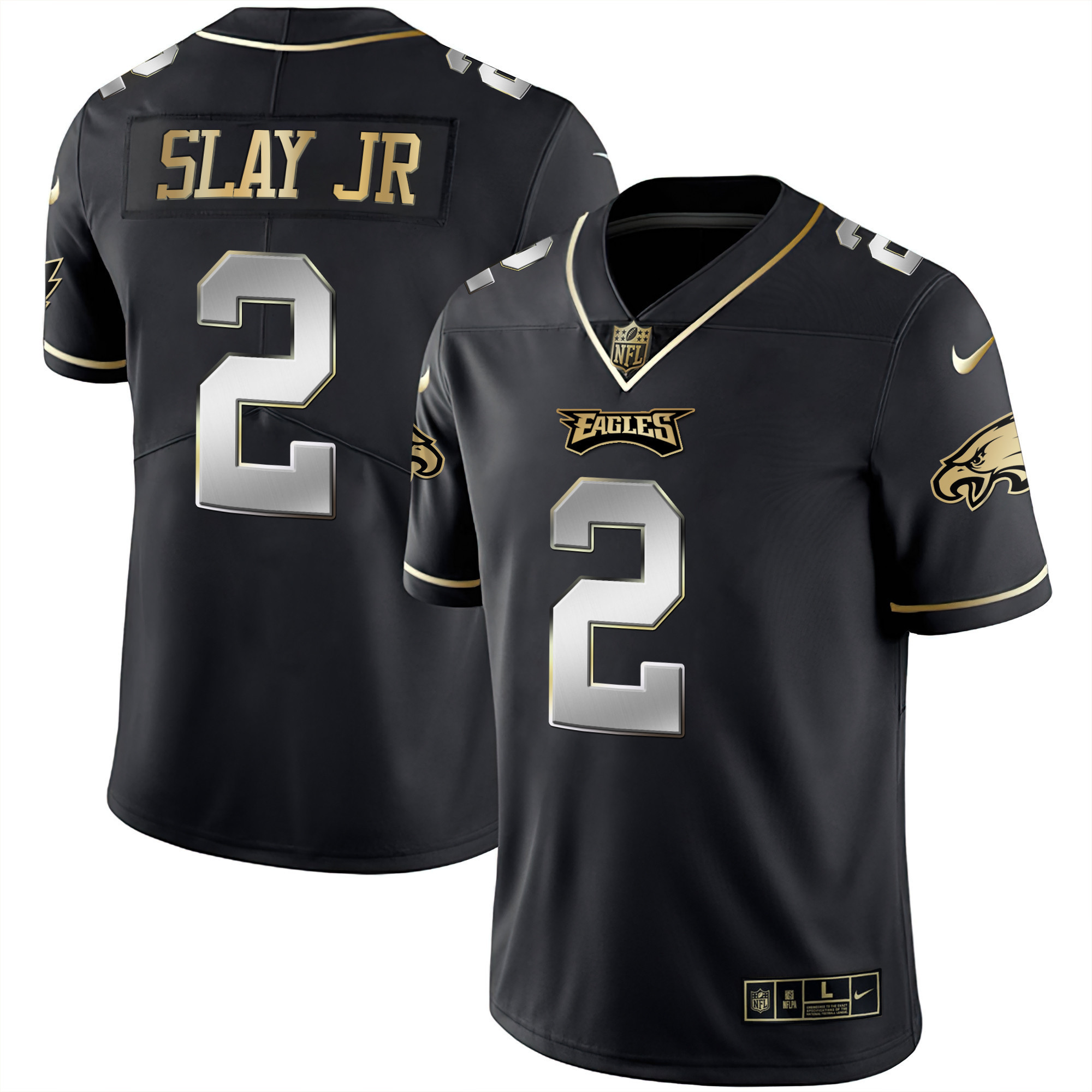 Darius Slay Jr. Men's Philadelphia Eagles Gold & Split Vapor - All Stitched Black Limited Jersey - All Stitched