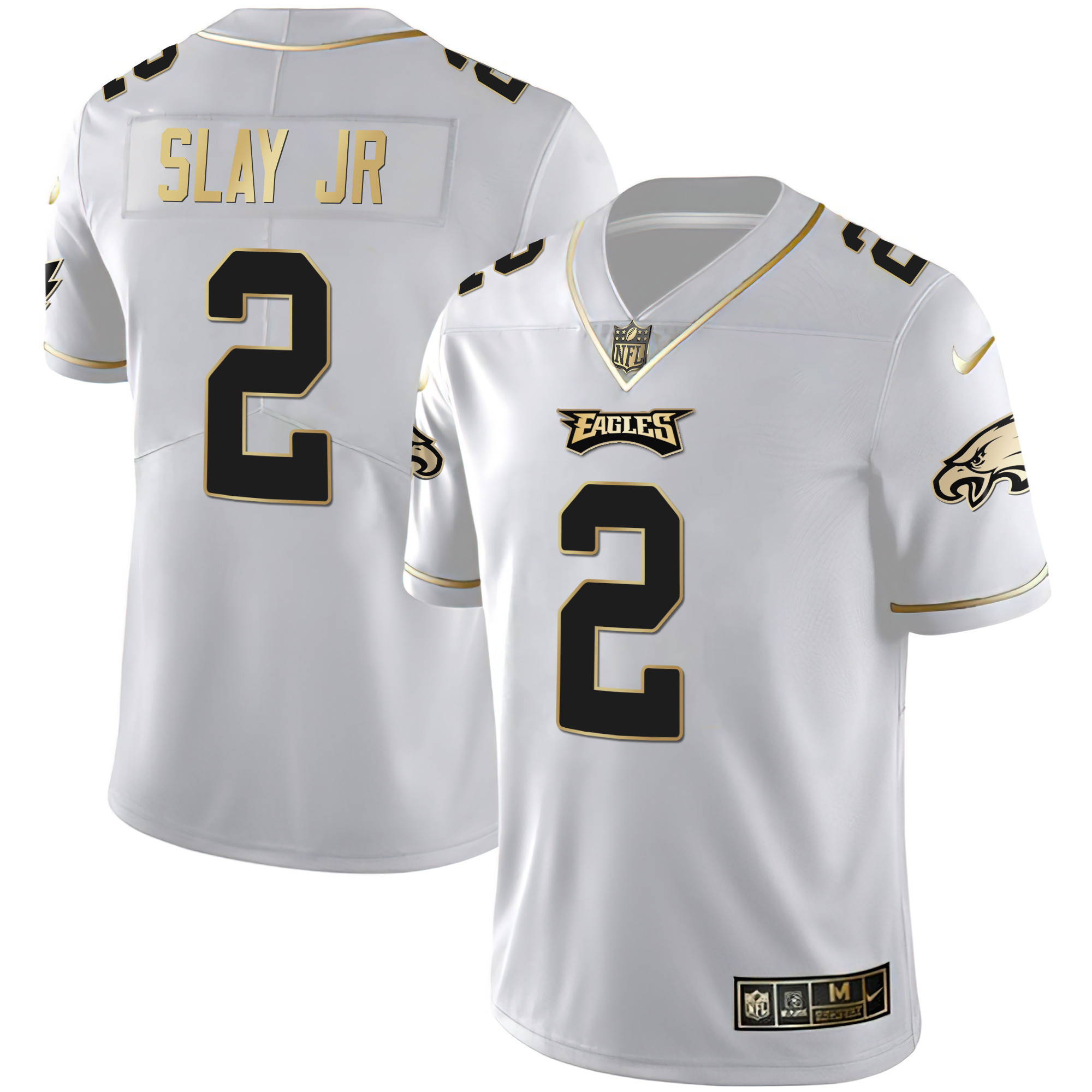 Darius Slay Jr. Men's Philadelphia Eagles Gold & Split Vapor - All Stitched White Gold Jersey - All Stitched