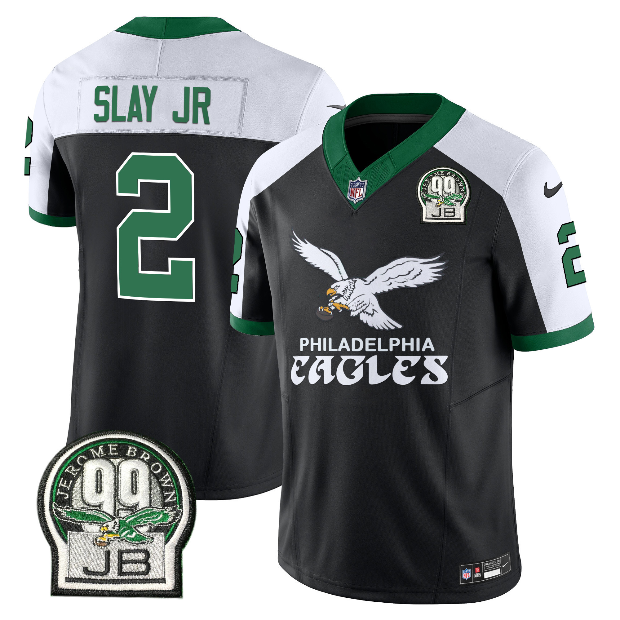 Darius Slay Jr. Men's Philadelphia Eagles Kelly Green Vapor Limited Black Alternate Jersey - All Stitched