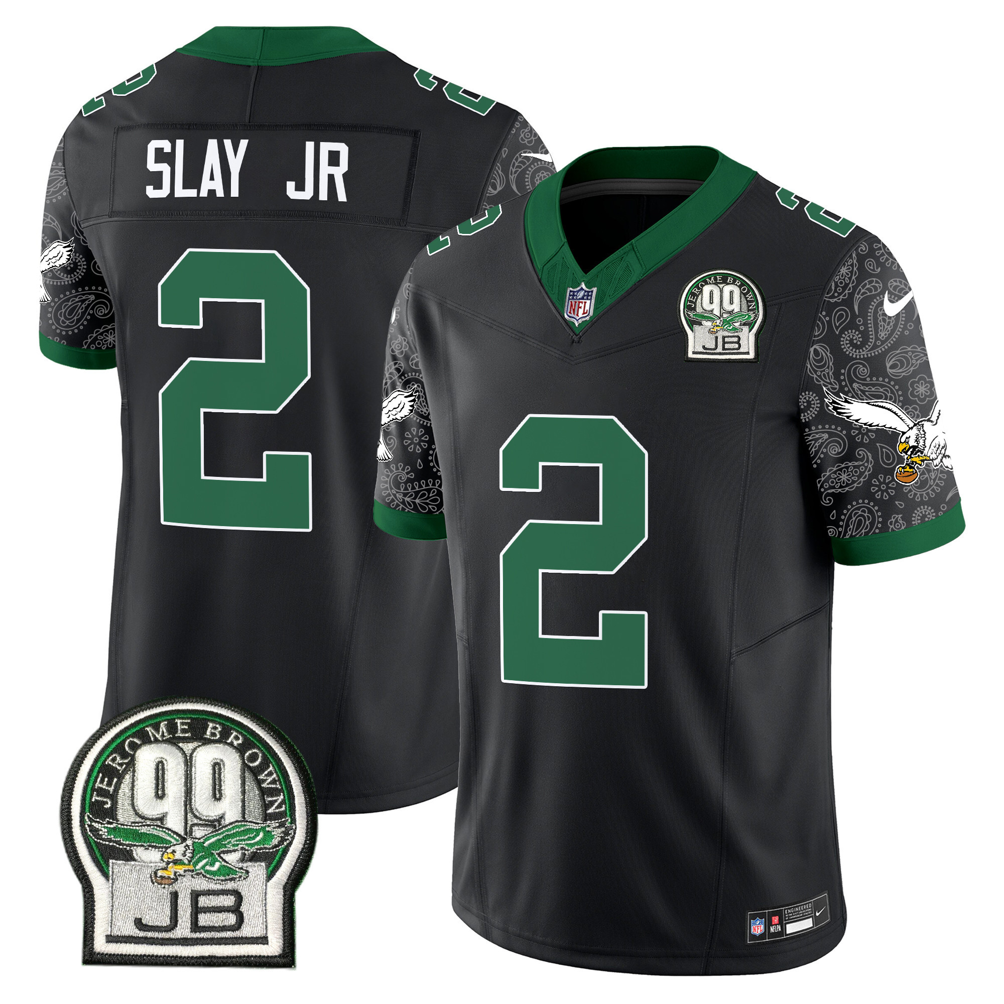 Darius Slay Jr. Men's Philadelphia Eagles Kelly Green Vapor Limited Black Jersey - All Stitched