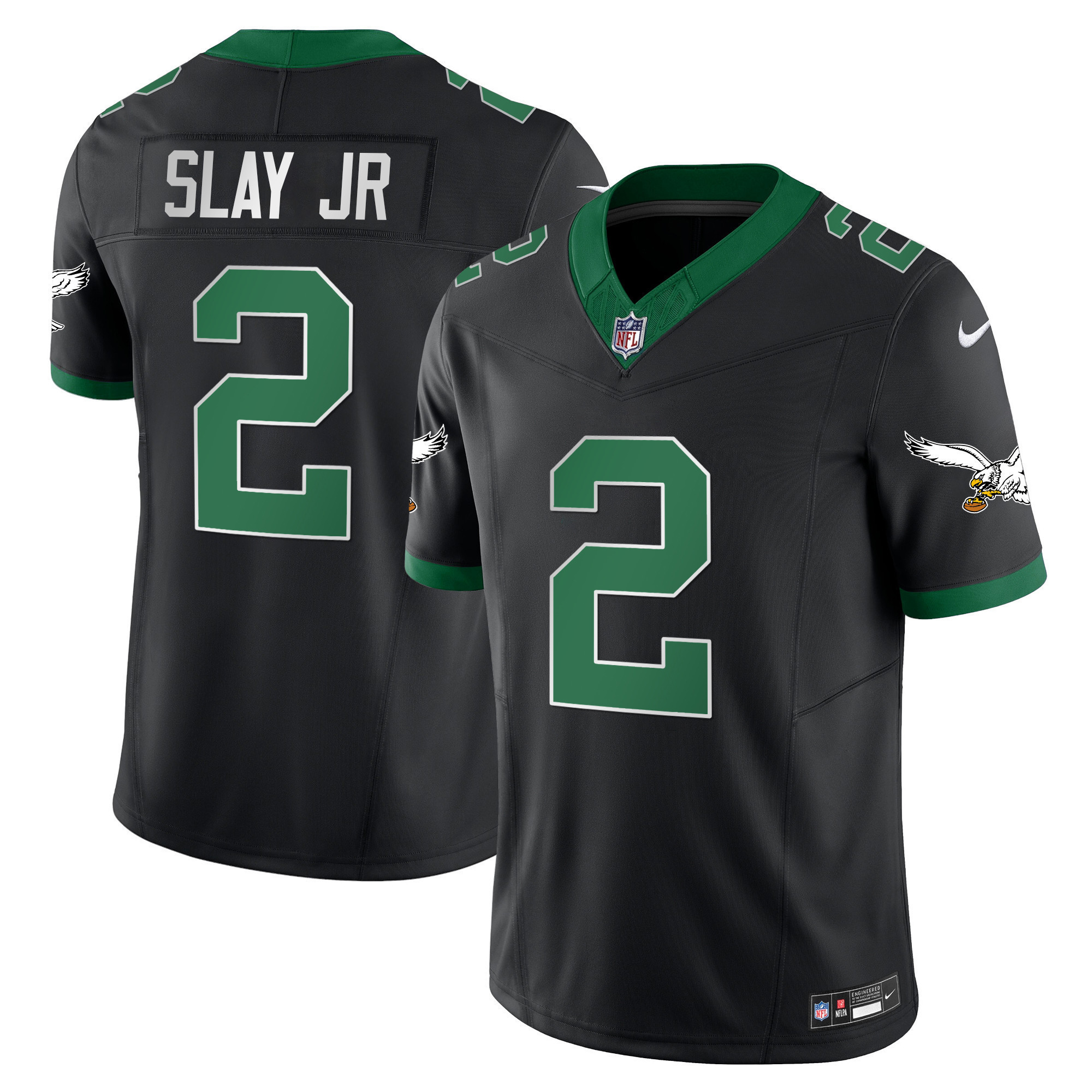 Darius Slay Jr. Men's Philadelphia Eagles Kelly Green Vapor Limited Black Jersey - All Stitched