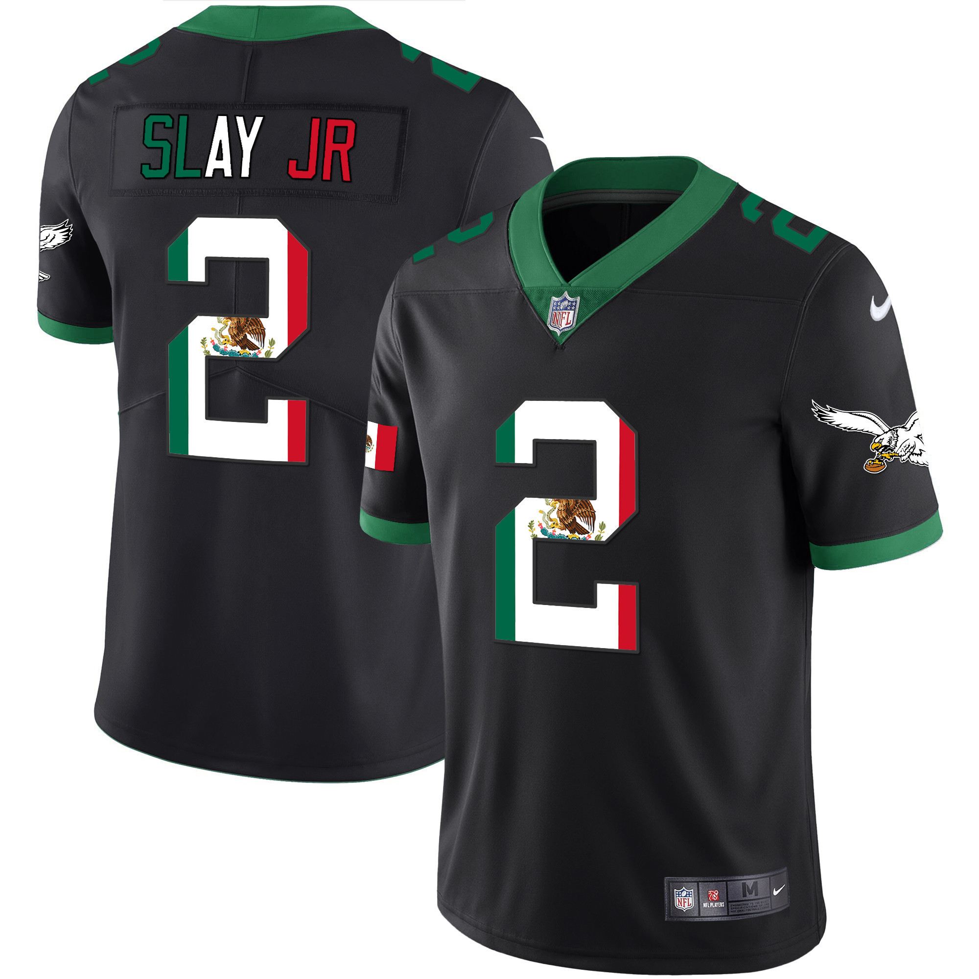 Darius Slay Jr. Men's Philadelphia Eagles Mexico Gold & Kelly Vapor Kelly Black Jersey - All Stitched