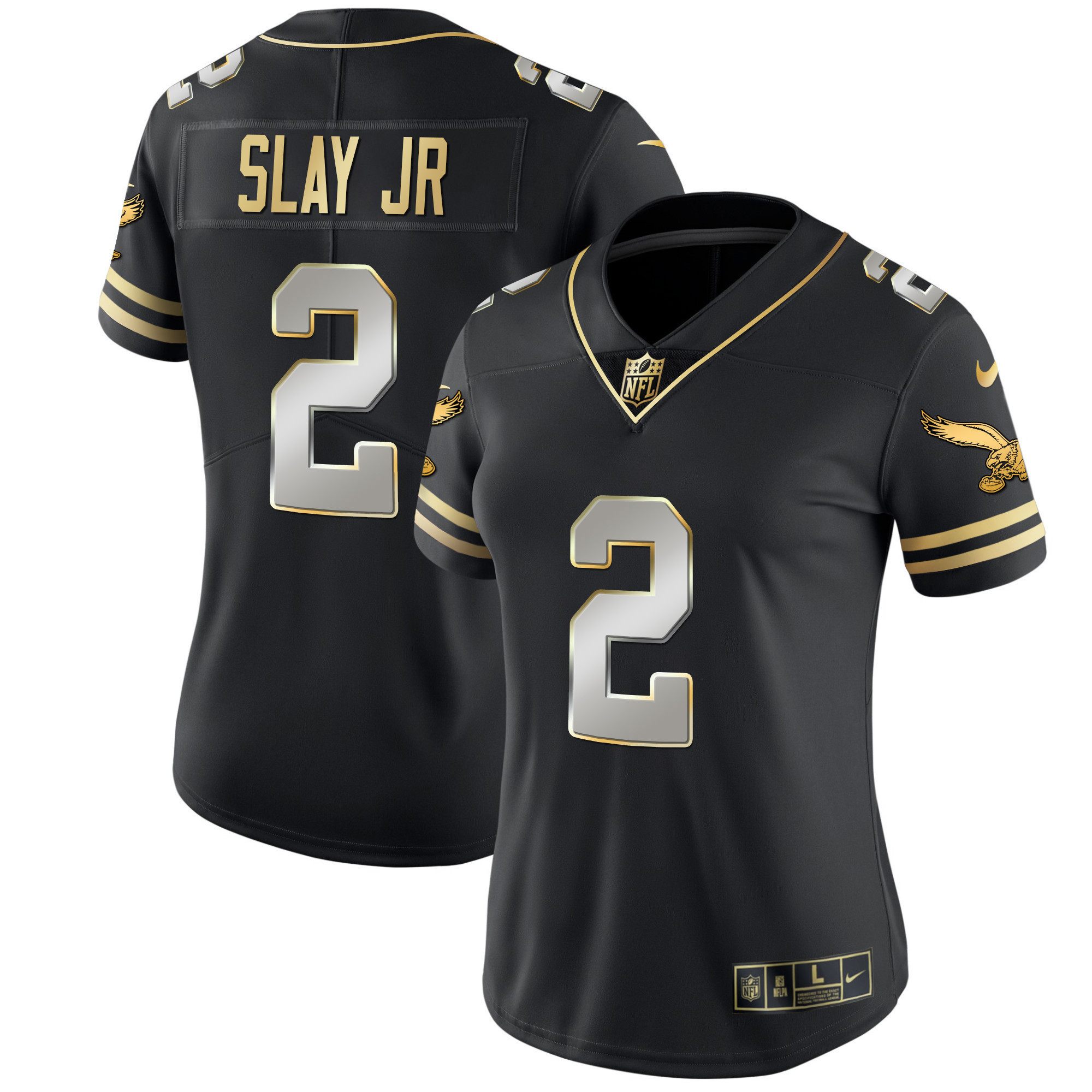 Darius Slay Jr. Women's Philadelphia Eagles Gold & Kelly Vapor Black Limited Jersey - All Stitched