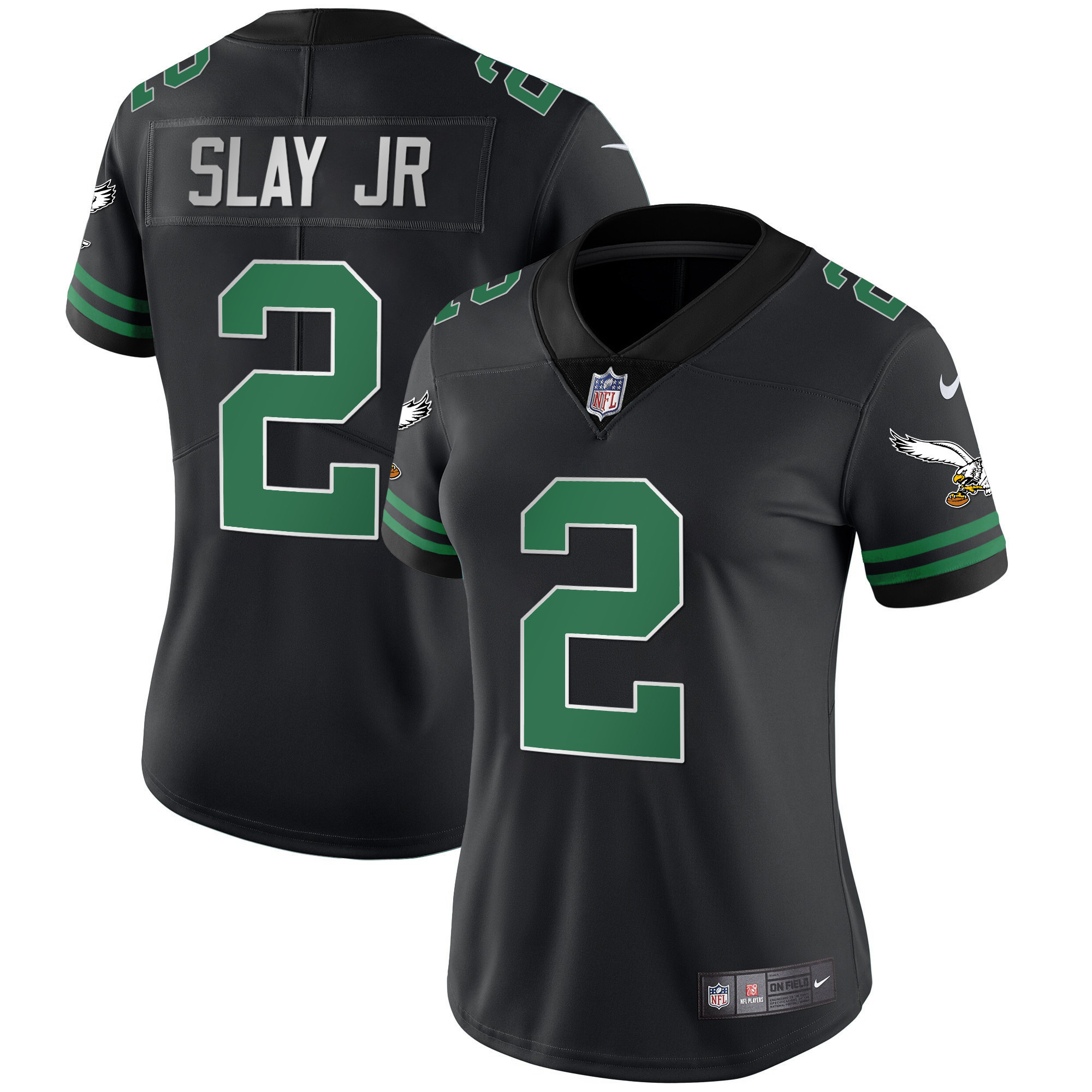 Darius Slay Jr. Women's Philadelphia Eagles Gold & Kelly Vapor Kelly Black Jersey - All Stitched
