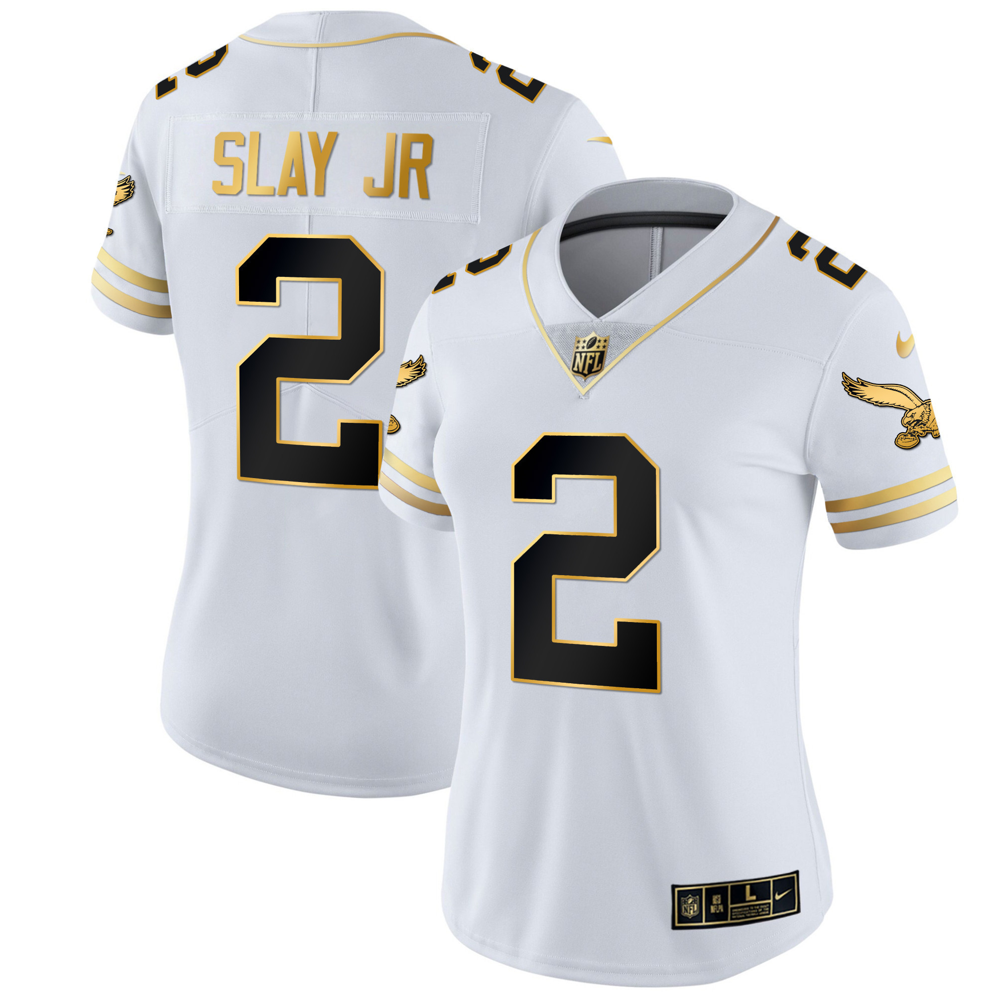 Darius Slay Jr. Women's Philadelphia Eagles Gold & Kelly Vapor White Gold Jersey - All Stitched