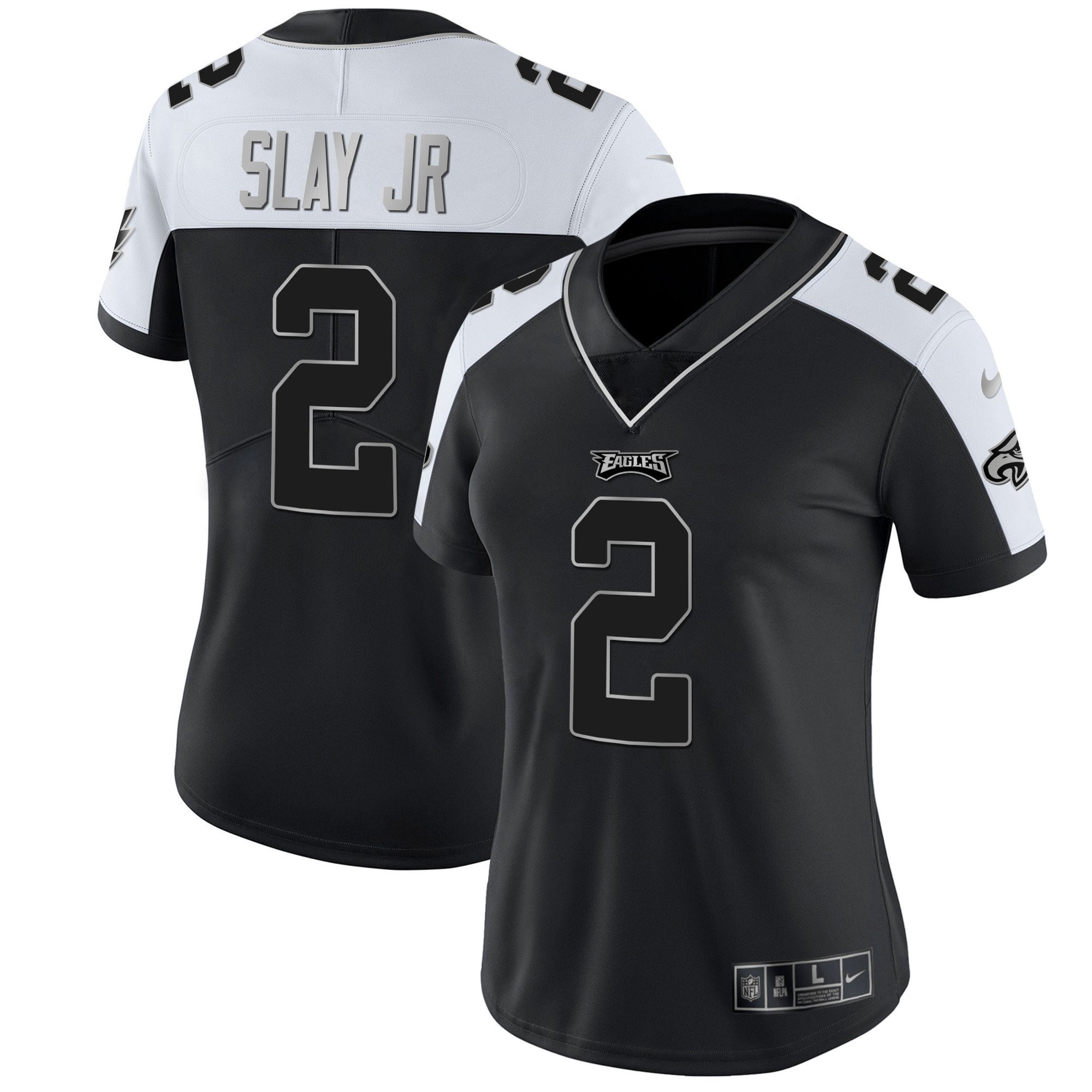 Darius Slay Jr. Women's Philadelphia Eagles Gold & Split Vapor - All Stitched Alternate Silver Jersey - All Stitched