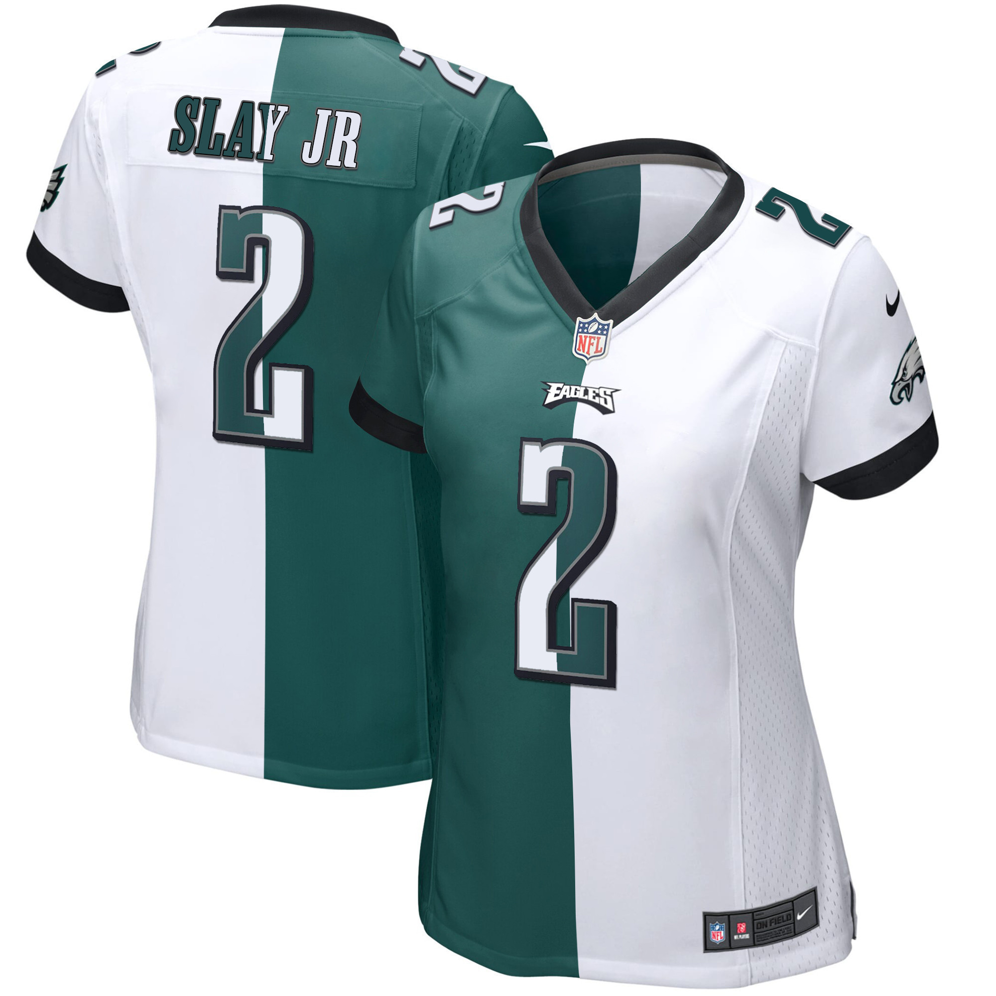 Darius Slay Jr. Women's Philadelphia Eagles Gold & Split Vapor - All Stitched Split Jersey - All Stitched