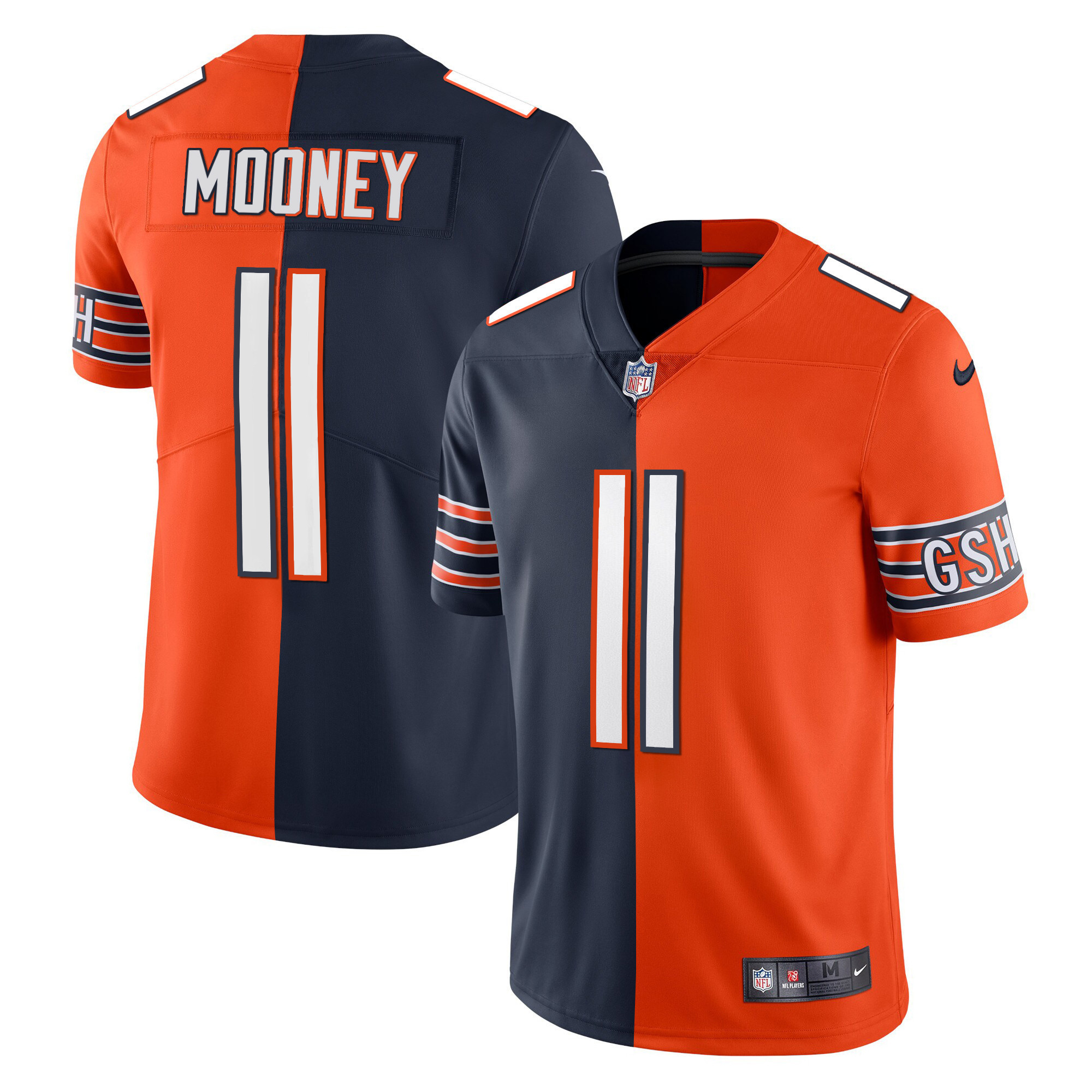Darnell Mooney Men's Chicago Bears Split Split Jersey - All Stitched