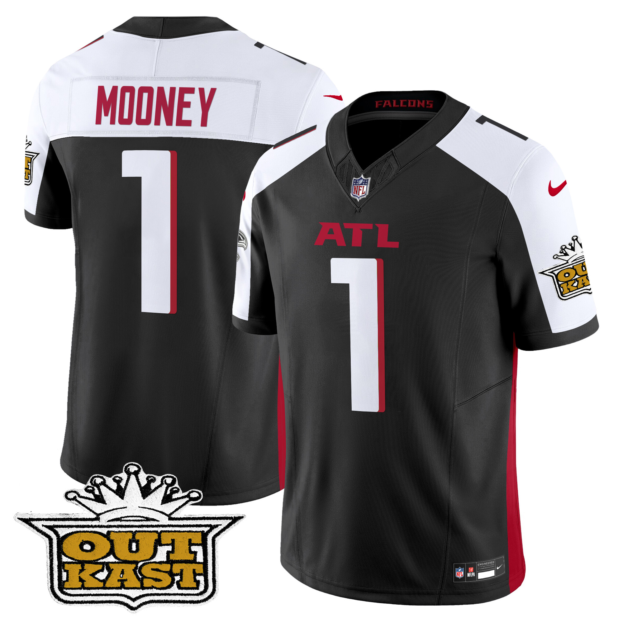 Darnell Mooney Men's Outkast x Atlanta Falcons 2024 Vapor Limited Black Alternate Jersey - All Stitched