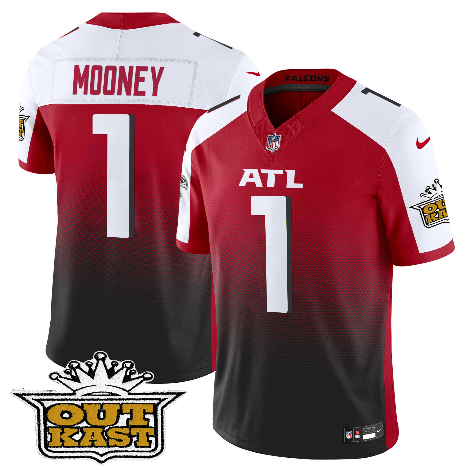 Darnell Mooney Men's Outkast x Atlanta Falcons 2024 Vapor Limited Red Alternate Jersey - All Stitched