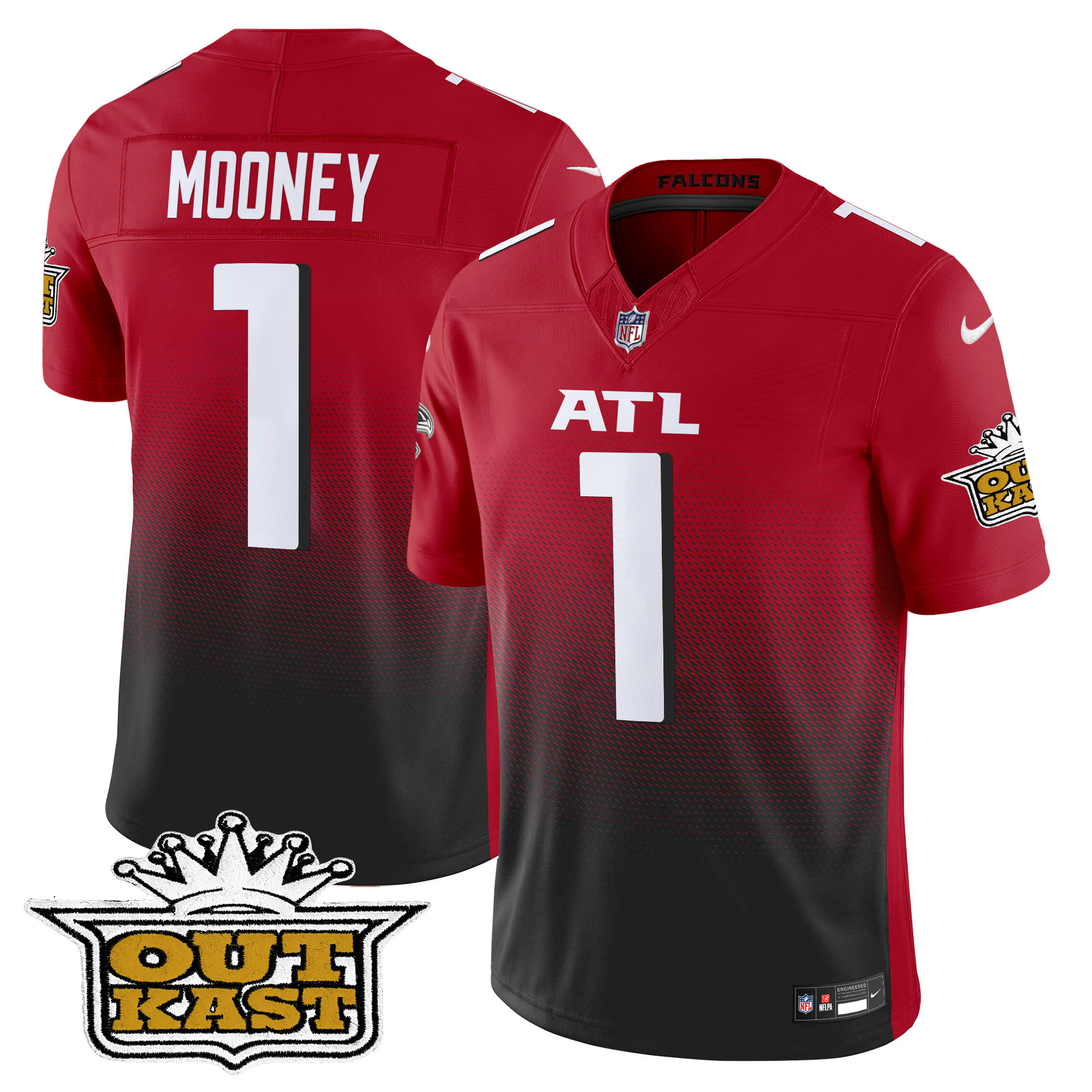Darnell Mooney Men's Outkast x Atlanta Falcons 2024 Vapor Limited Red Jersey - All Stitched
