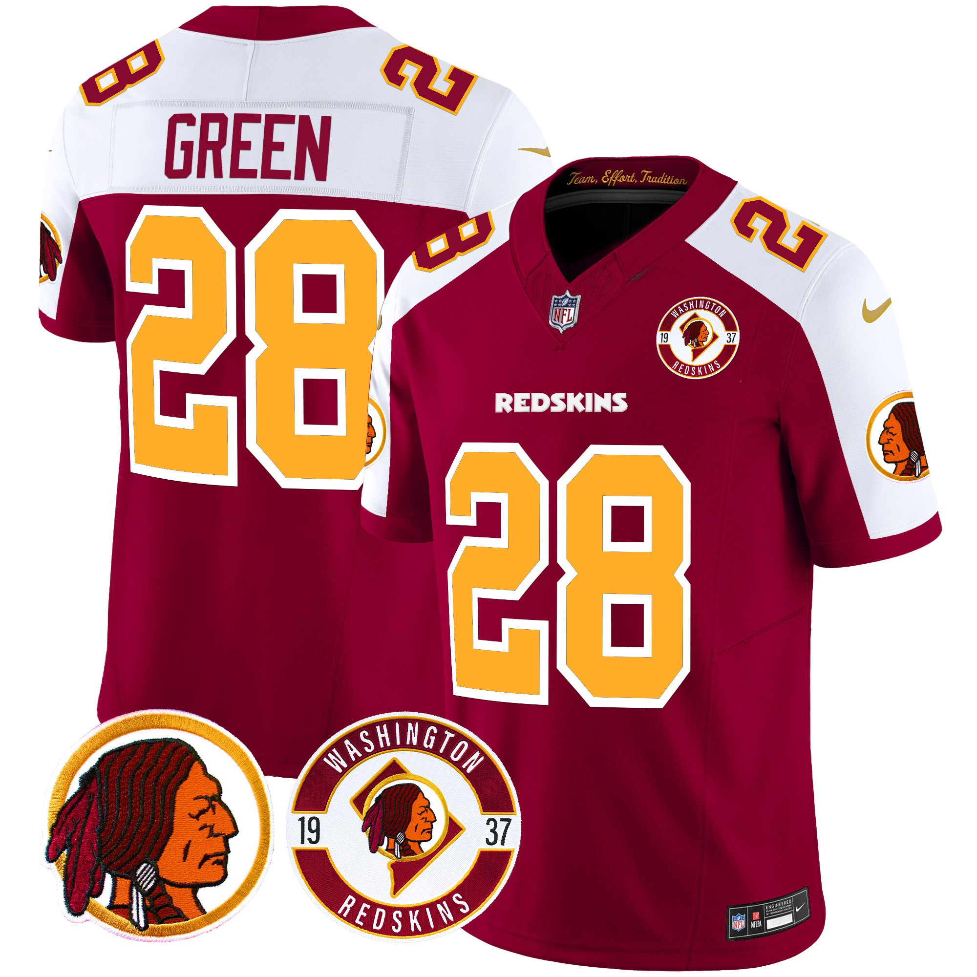 Darrell Green Men's Washington Redskins 2024 Vapor Limited Burgundy Alternate Jersey - All Stitched