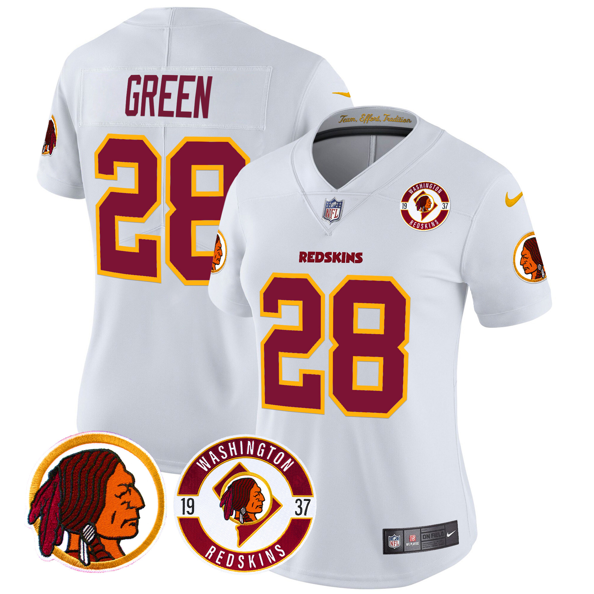 Darrell Green Women's Washington Redskins 2024 Vapor Limited White Jersey - All Stitched