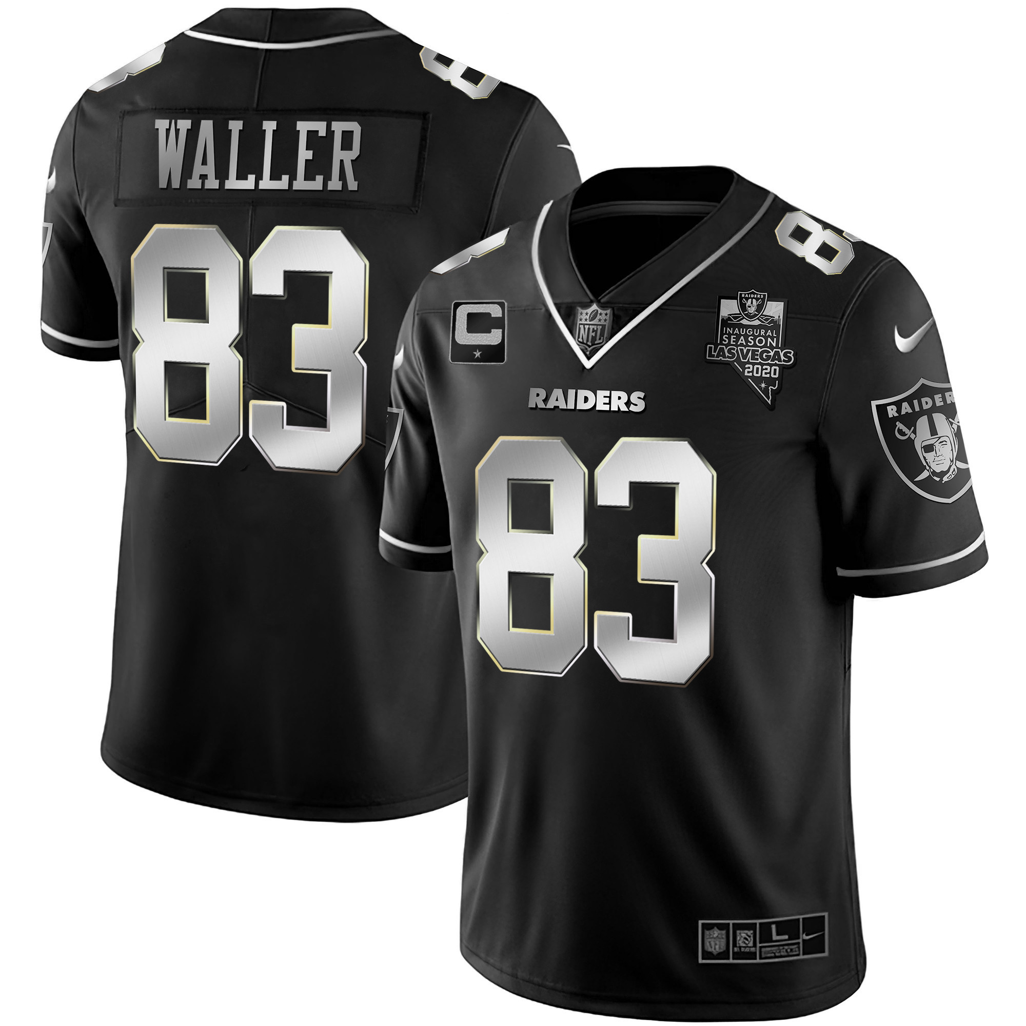 Darren Waller Men's Las Vegas Raiders Vapor Gold Silver Limited Jersey - All Stitched