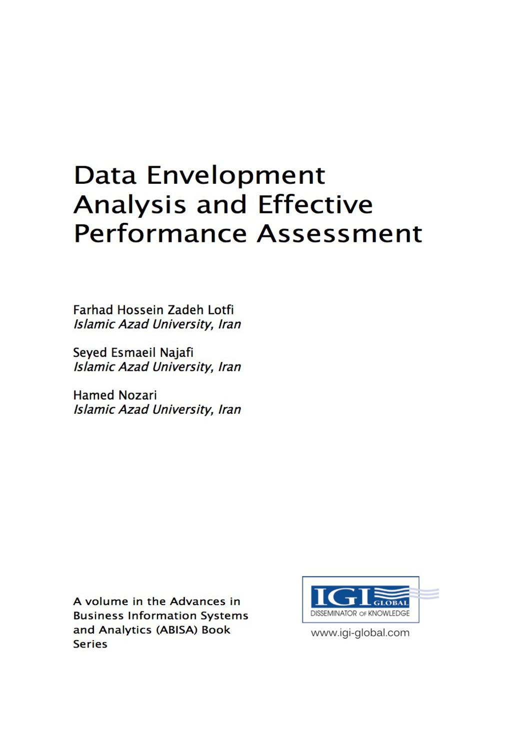 Data Envelopment Analysis and Effective Performance Assessment â€“ PDF ...