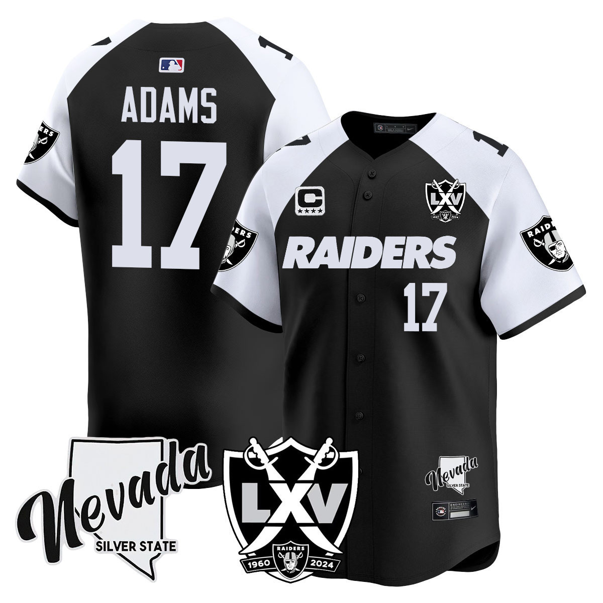 Davante Adams Men's Las Vegas Raiders 2024 Vapor Premier Limited Black Alternate Jersey - All Stitched