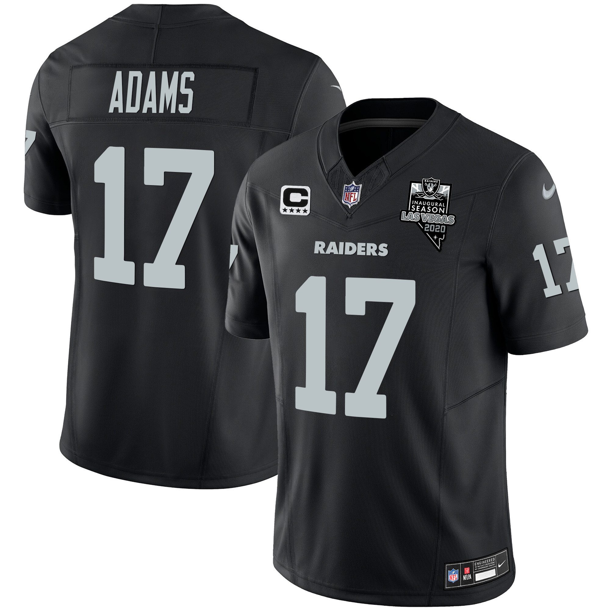 Davante Adams Men's Las Vegas Raiders Vapor Limited Black Jersey - All Stitched