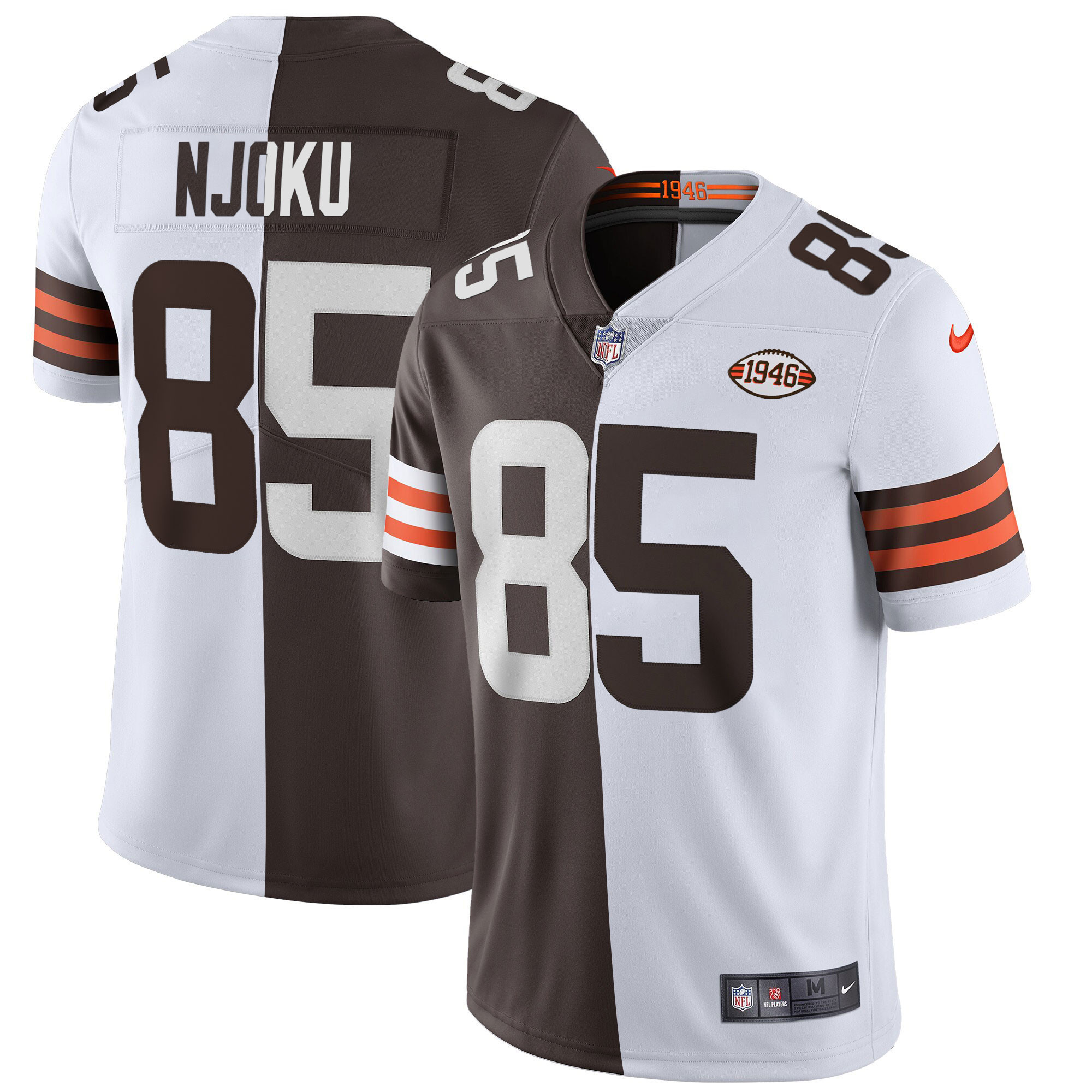 David Njoku Youth's Cleveland Browns Gold & Split Vapor Limited - All Stitched Split Jersey - All Stitched