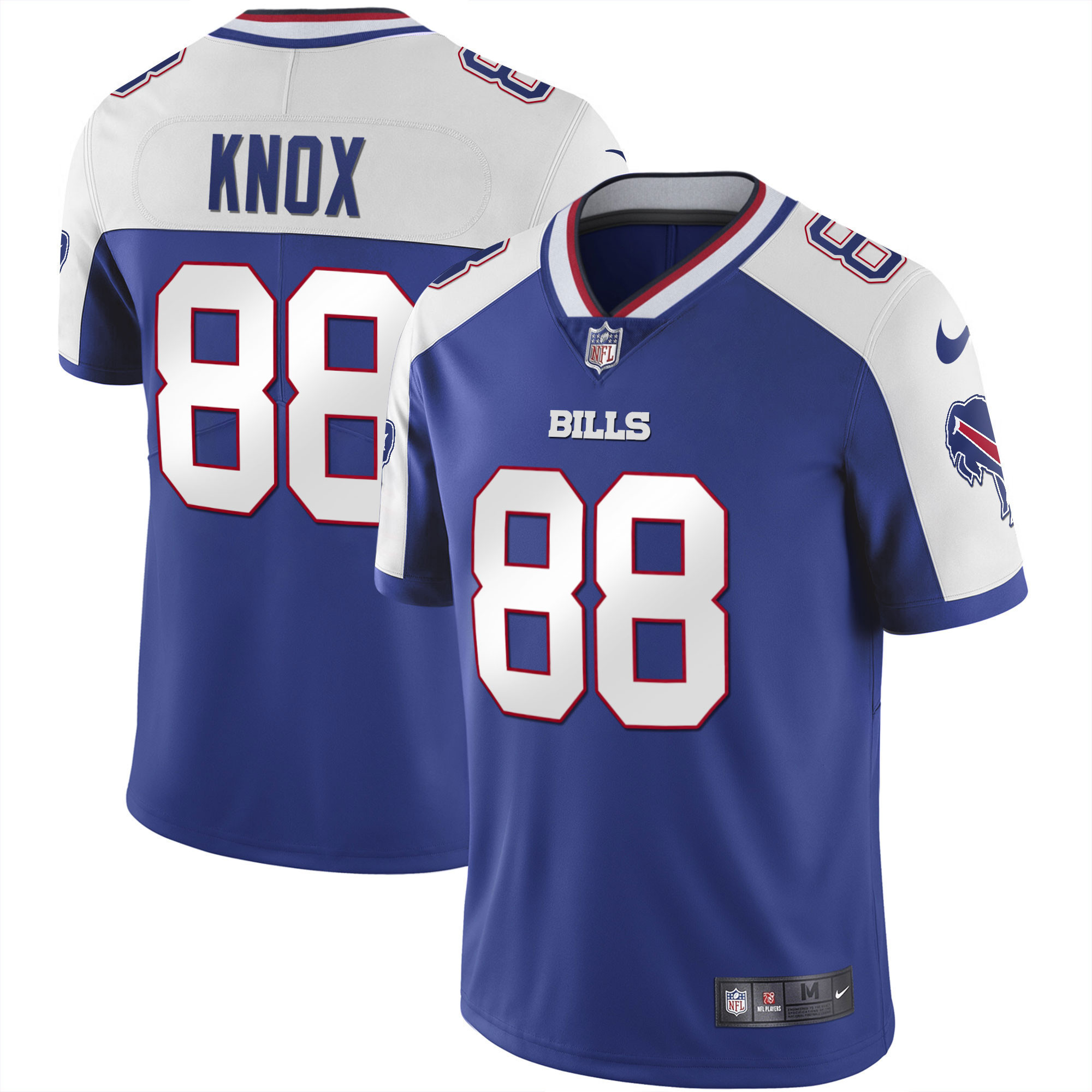 Dawson Knox Men's Buffalo Bills Alternate Vapor Black Gold & Black Inverted Limited - All Stitched Royal White Jersey - All Stitched