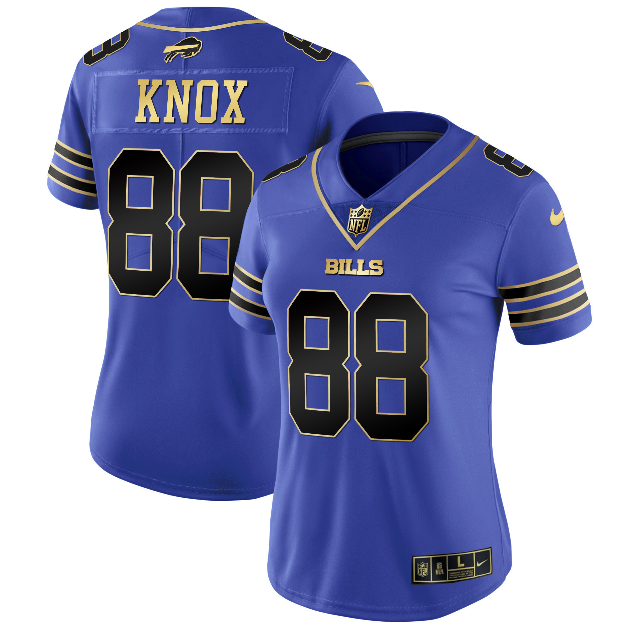Dawson Knox Women's Buffalo Bills Black Red Vapor Royal Black Jersey - All Stitched