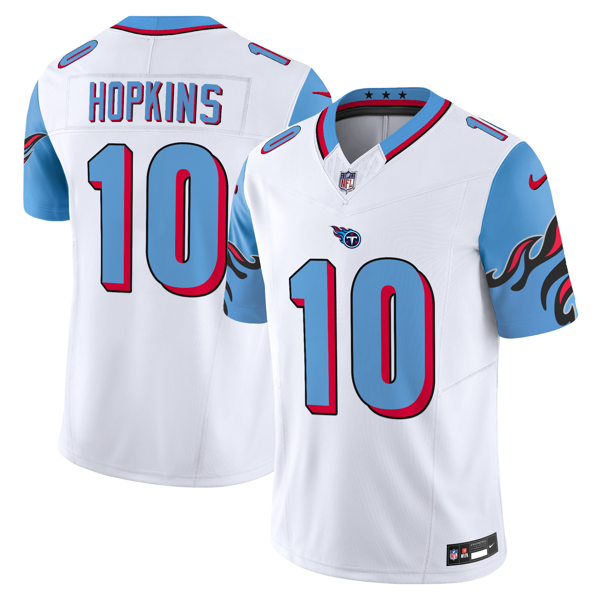 DeAndre Hopkins Men's Tennessee Titans Special Vapor Limited Blue Sleeves Jersey - All Stitched